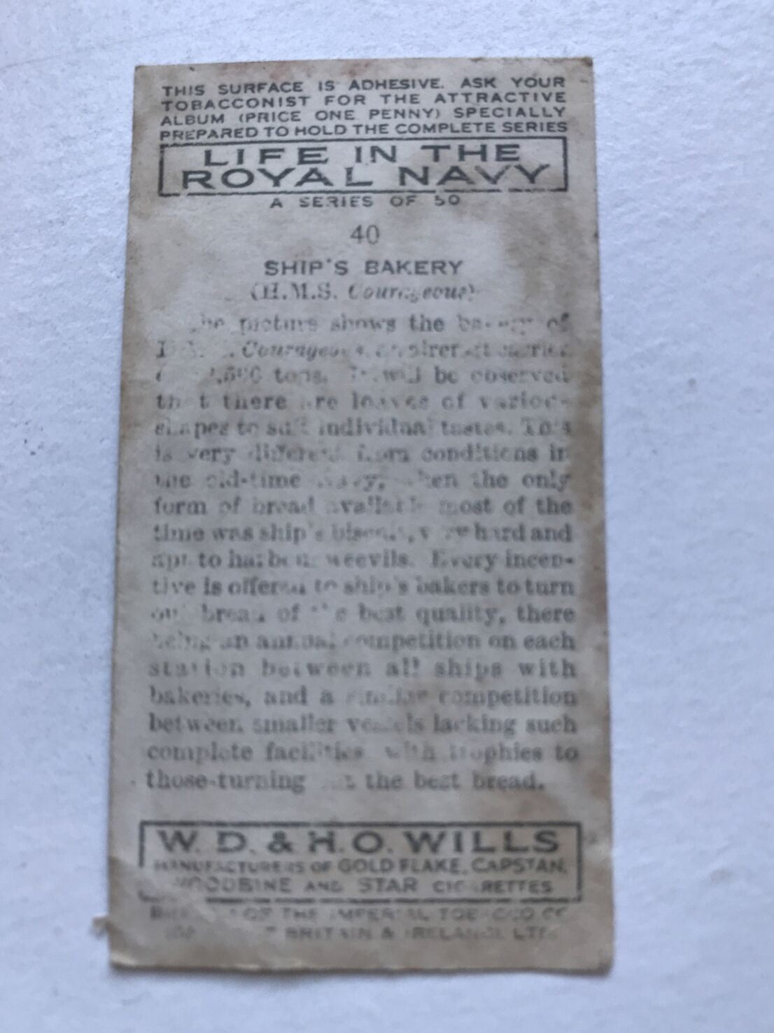 Wills Cigarette Cards LIFE IN THE ROYAL NAVY sold individually, take your pick