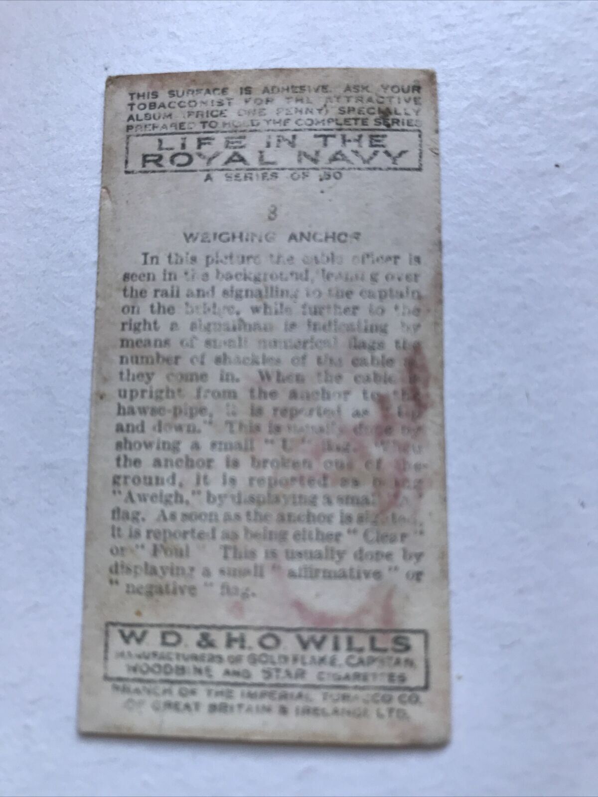 Wills Cigarette Cards LIFE IN THE ROYAL NAVY sold individually, take your pick
