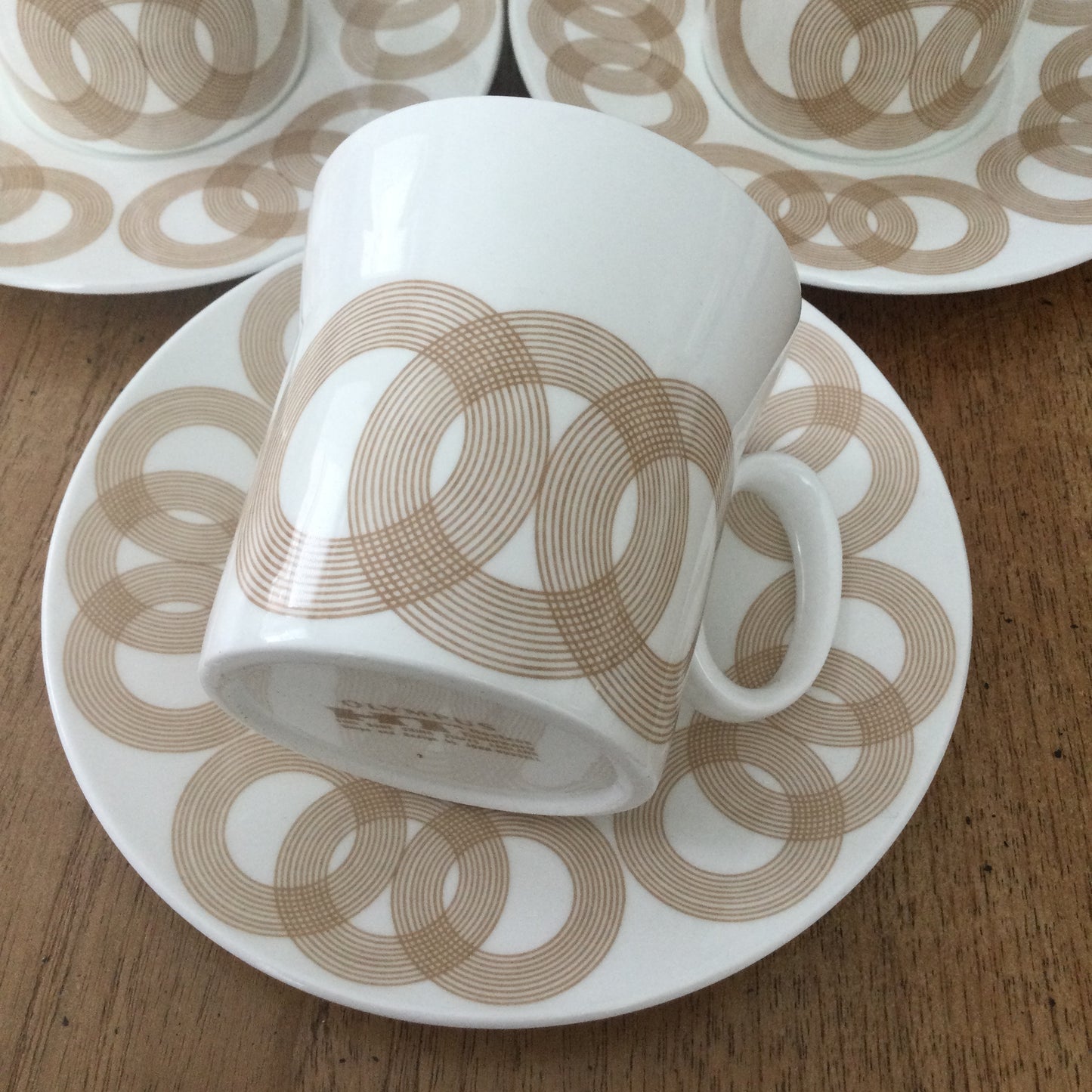 Vintage John Russell Hostess Tableware set of 6 Olympus mug shape cups and saucers