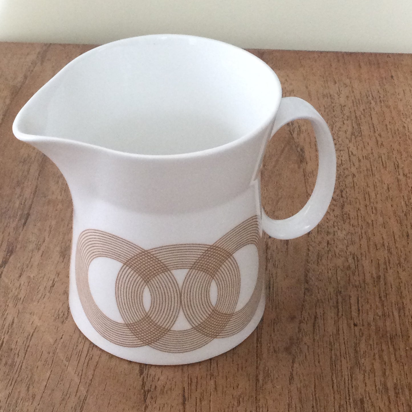 Vintage John Russell Hostess Tableware Olympus milk jug brown circle retro design