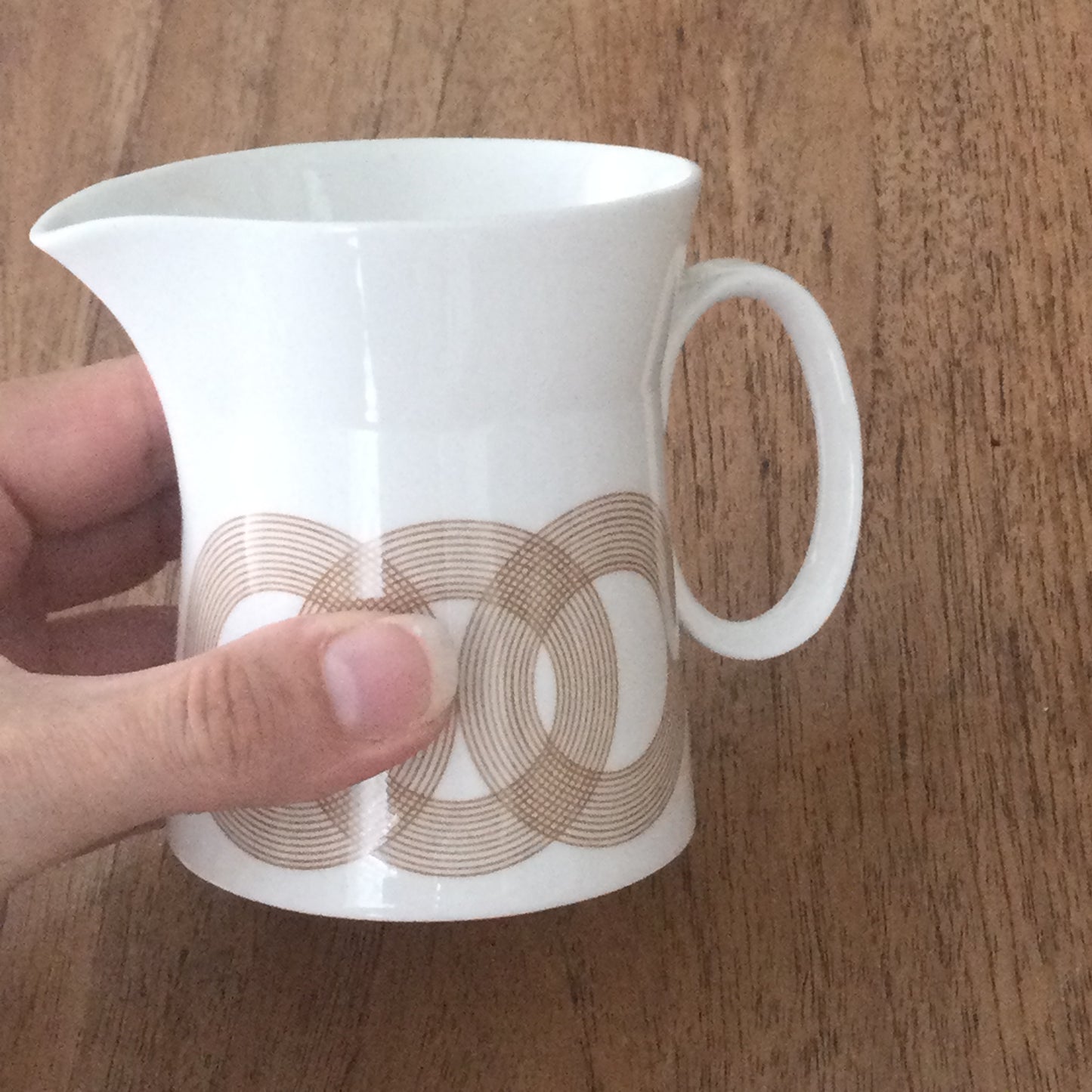 Vintage John Russell Hostess Tableware Olympus milk jug brown circle retro design