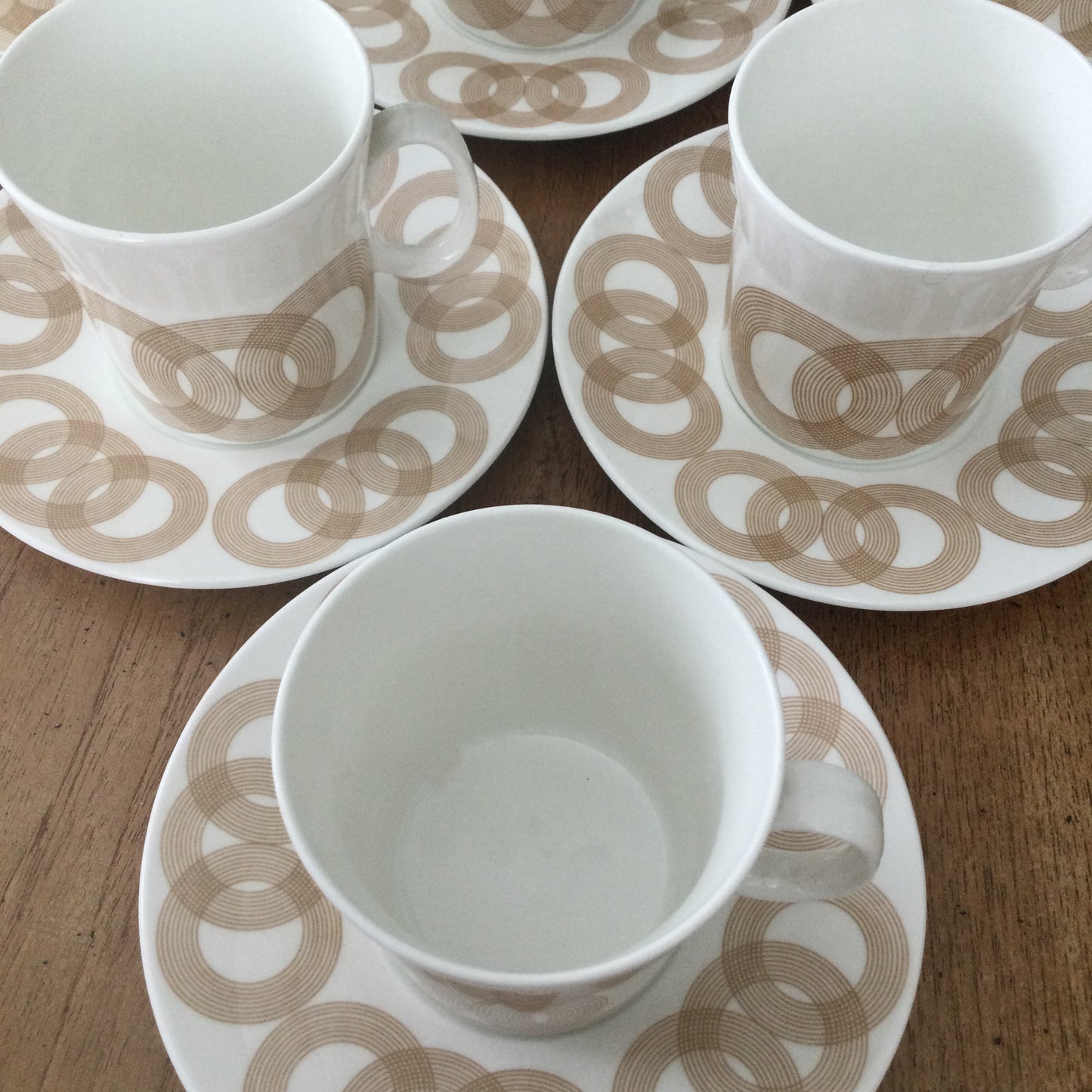 Vintage John Russell Hostess Tableware set of 6 Olympus mug shape cups and saucers