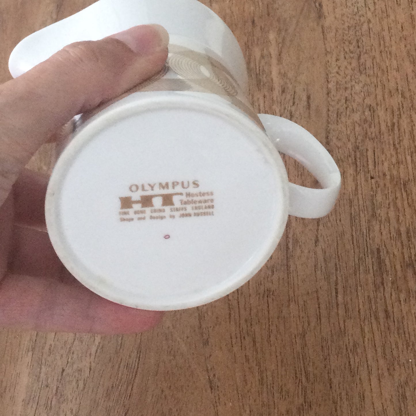 Vintage John Russell Hostess Tableware Olympus milk jug brown circle retro design