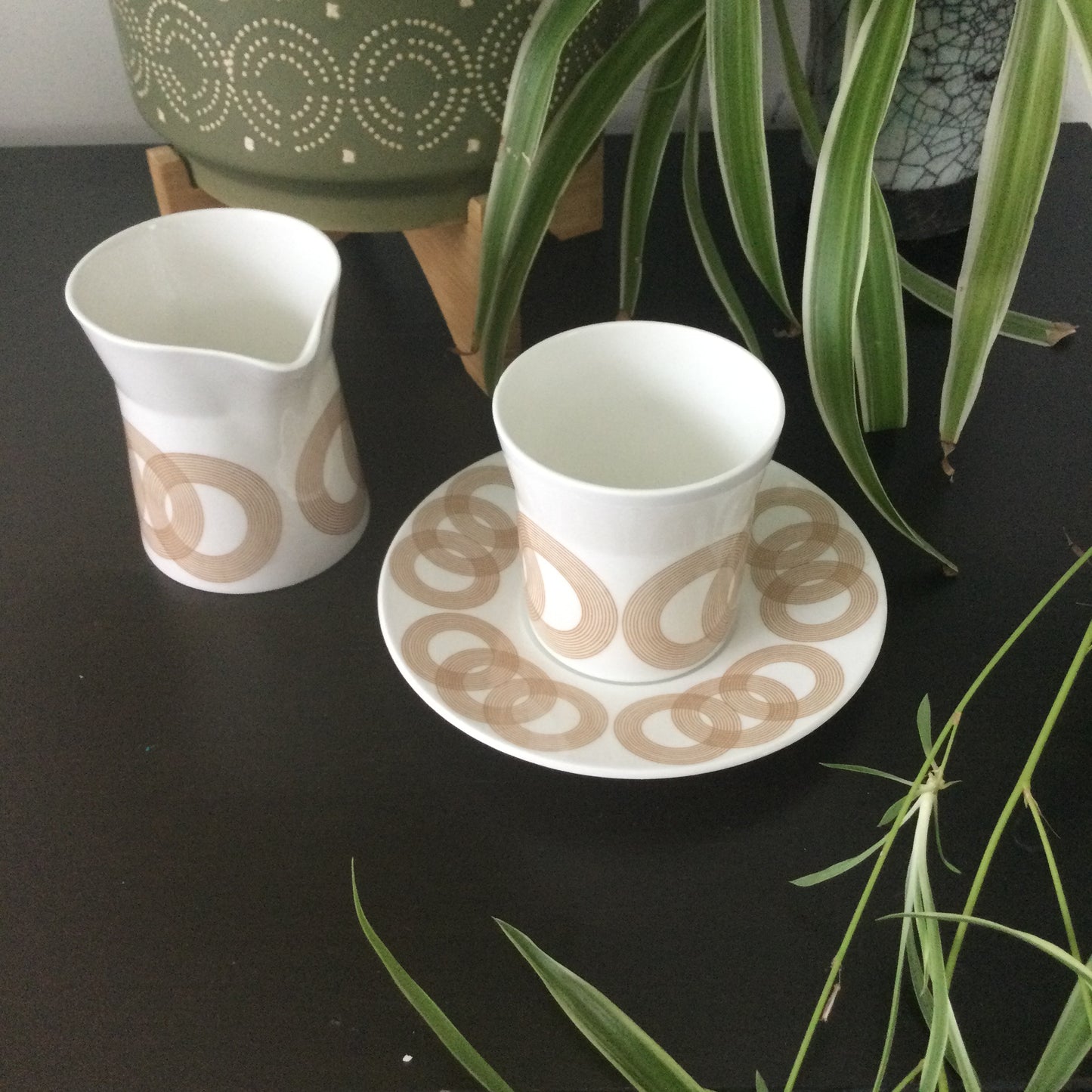 Vintage John Russell Hostess Tableware set of 6 Olympus mug shape cups and saucers