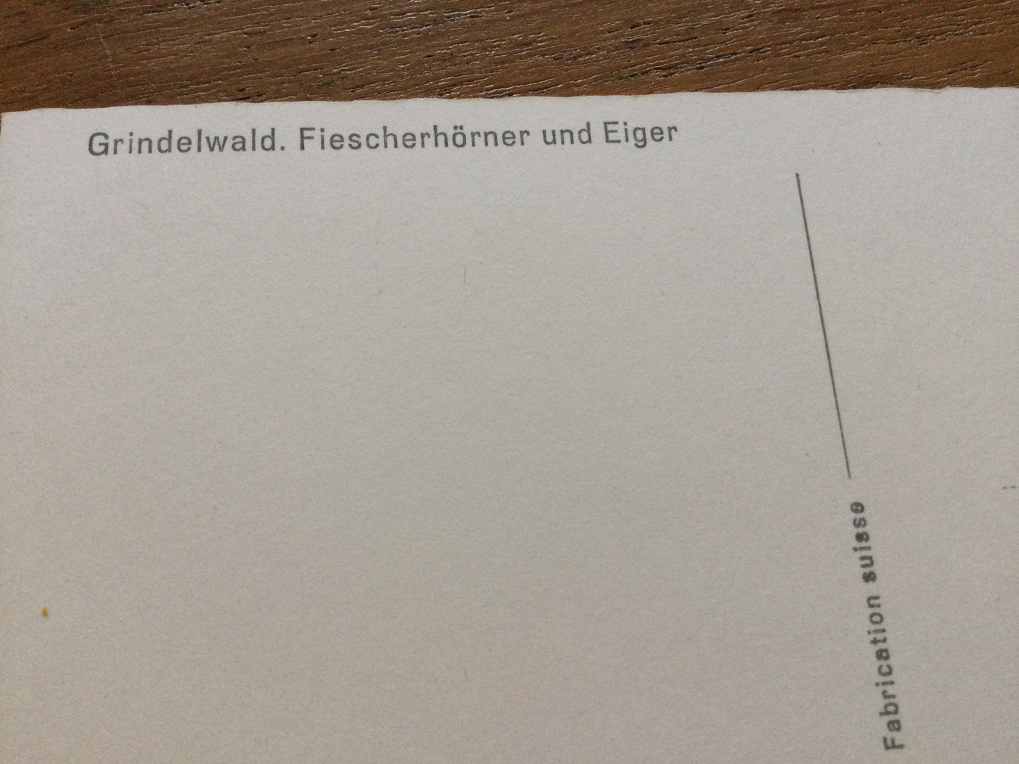 Vintage 1930s postcard Grindelwald Fiescherhorn and Eiger SWITZERLAND b&w photo unposted