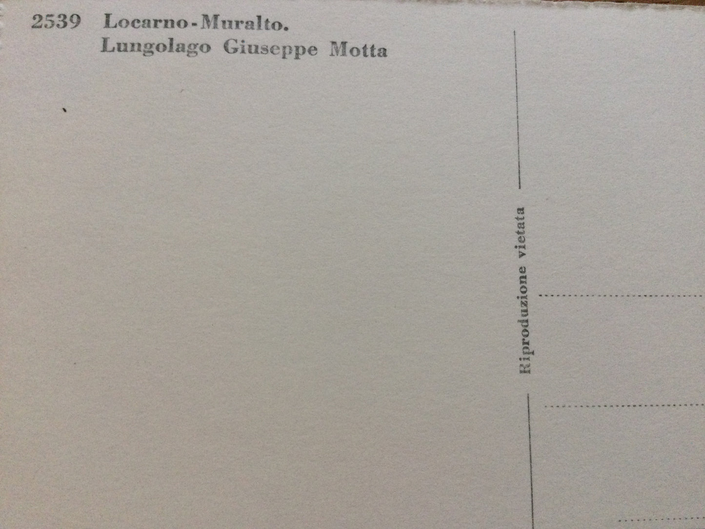 Vintage 1930s Postcard - Locarno Muralto Lungolago Guiseppe Motta - Switzerland - Black And White