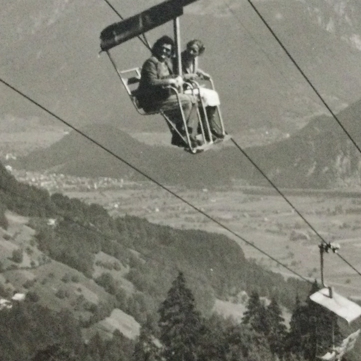 Vintage 1930s postcard- Sportbahn Beatenberg Niederhorn SWITZERLAND - ski lifts cable cars