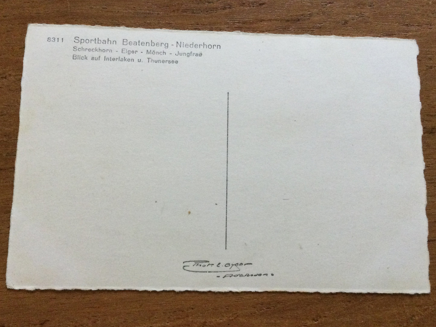 Vintage 1930s postcard- Sportbahn Beatenberg Niederhorn SWITZERLAND - ski lifts cable cars