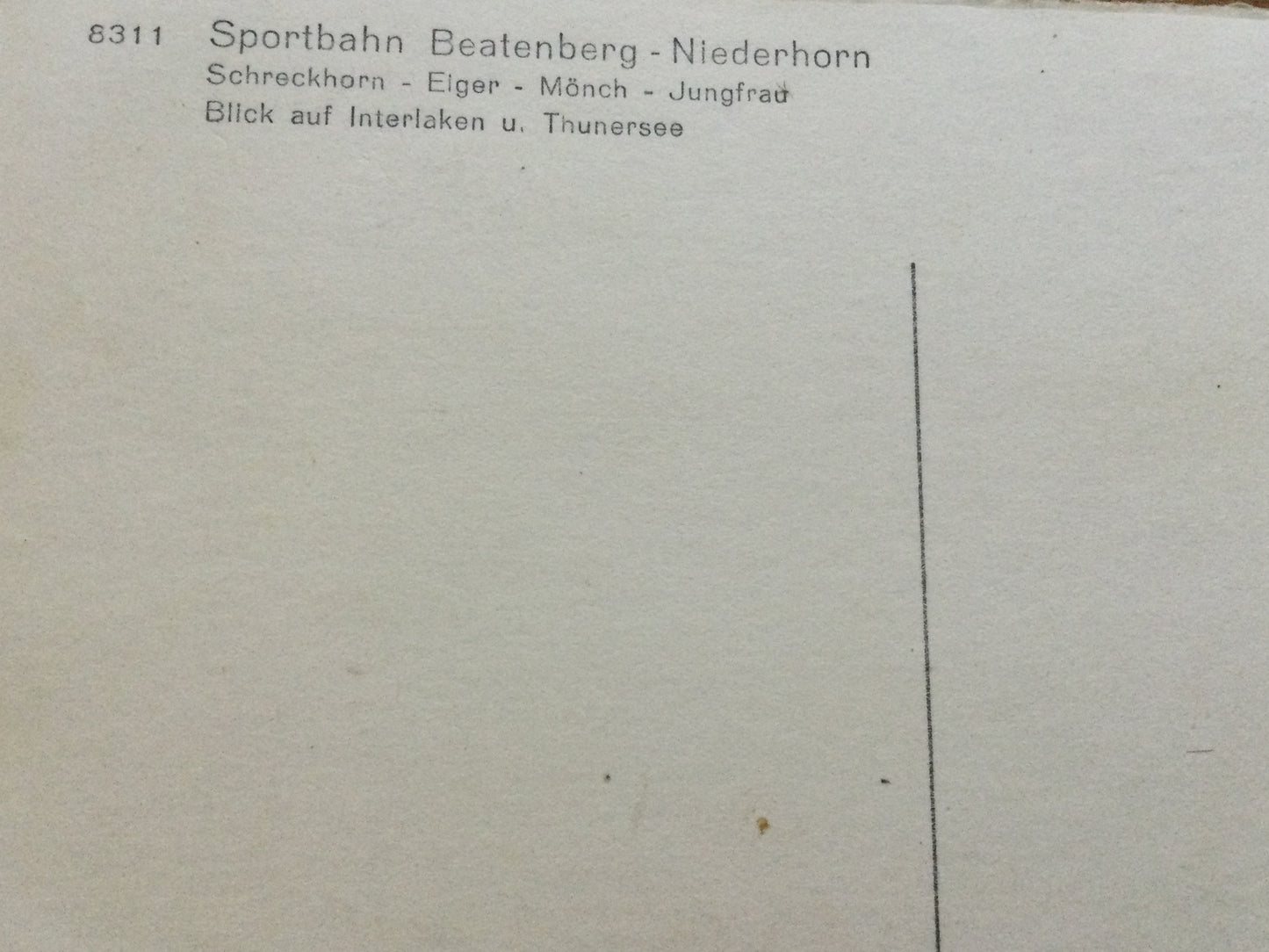 Vintage 1930s postcard- Sportbahn Beatenberg Niederhorn SWITZERLAND - ski lifts cable cars