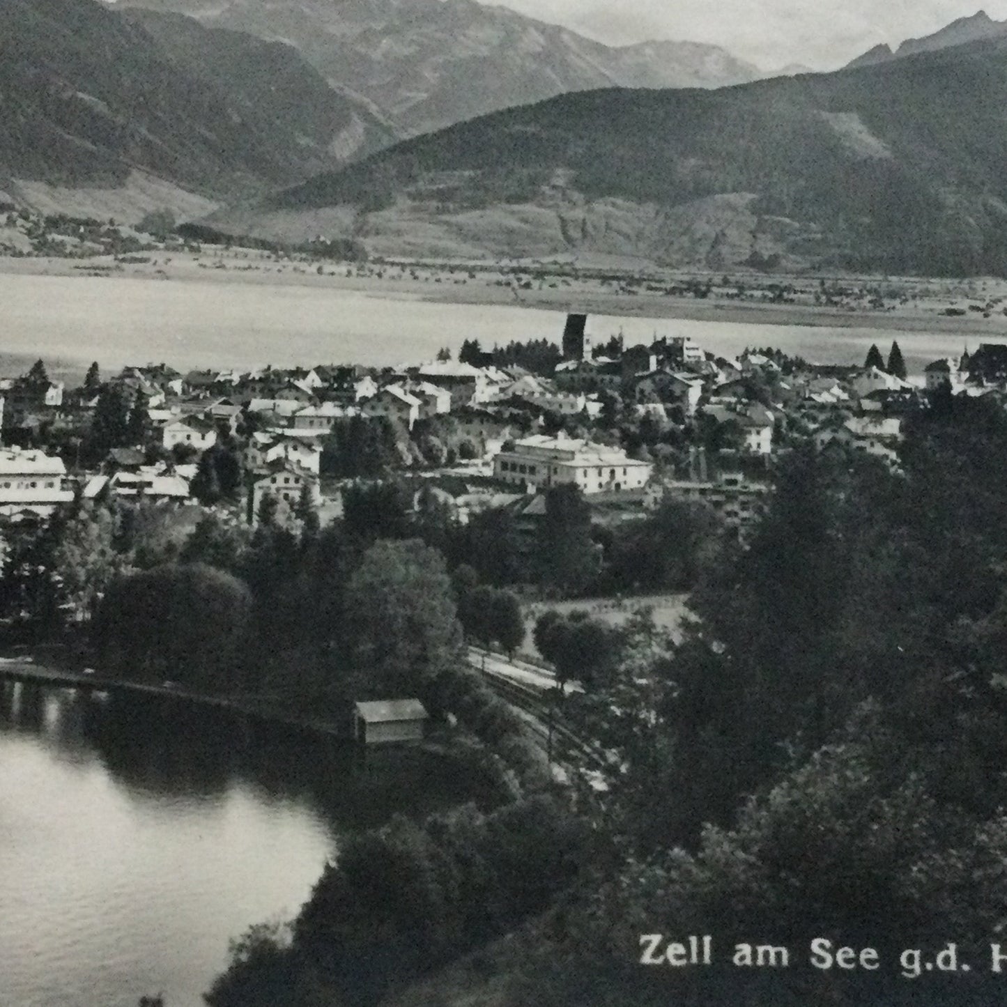 Vintage 1930s postcard b&w Zell am See Salzburg AUSTRIA Hohen Tauern National Park
