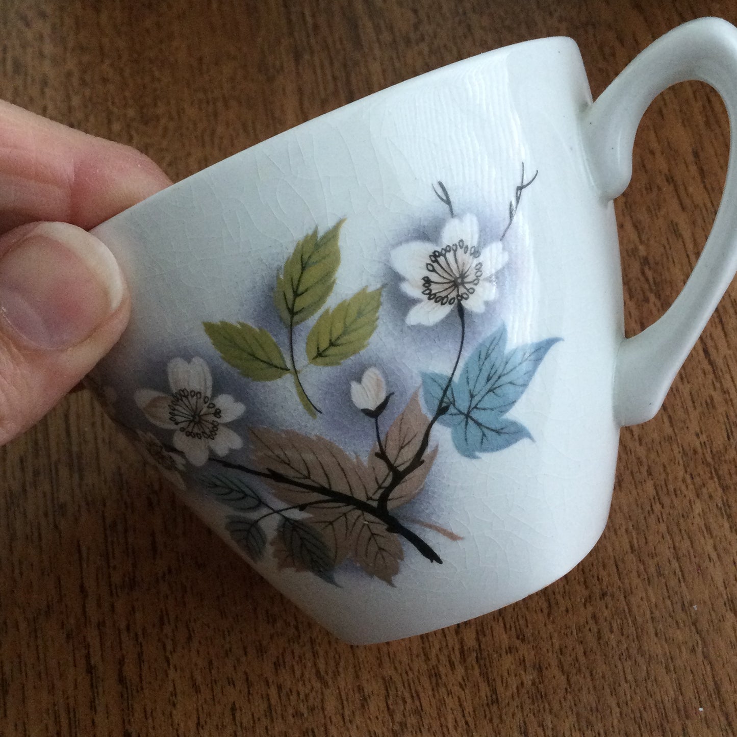 Midwinter Orchard Blossom Fashion Shape Stylecraft set of 6 Tea Cups and Saucers 1960s retro