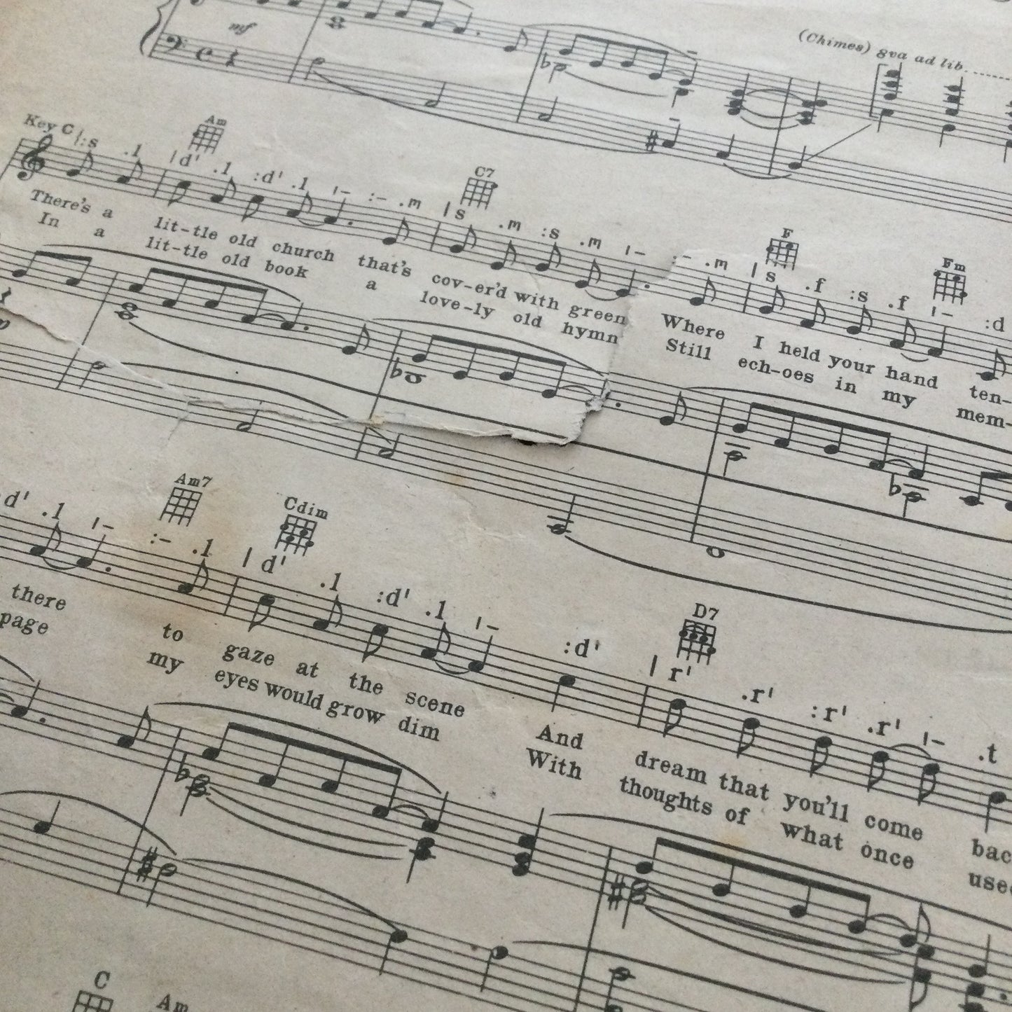 Vintage Sheet Music 'In The Chapel In The Moonlight' 1930s 1936 Recorded by Hutch Leslie Hutchinson