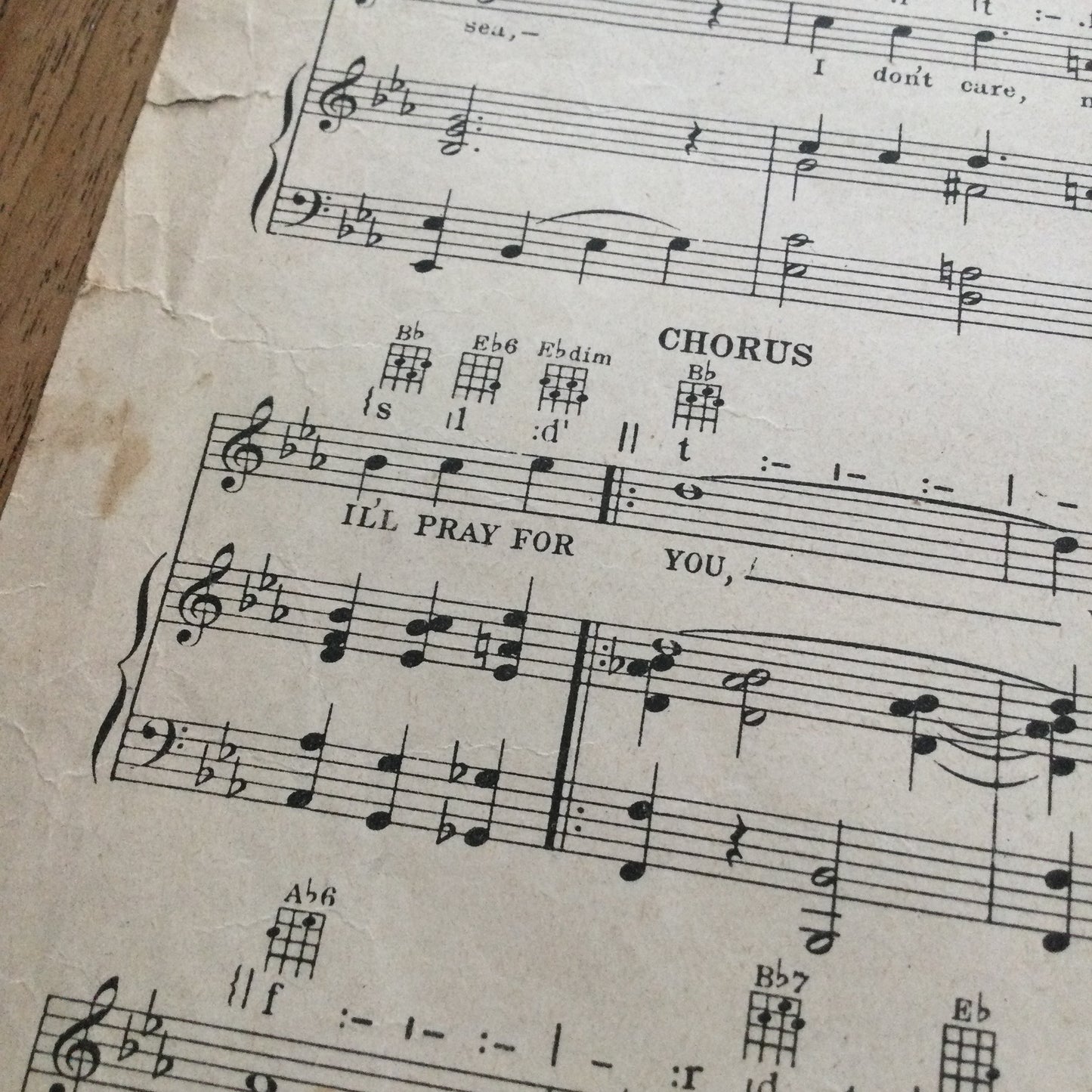 Vintage Sheet Music 'I'll Pray For You' 1930s 1939 WWII Song Jimmy Leach Roy King Stanley Hill