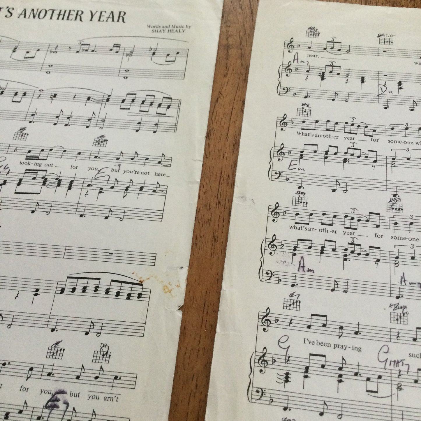 Vintage Sheet Music 'What's Another Year' 1980 Johnny Logan EUROVISION memorabila Shay Healy