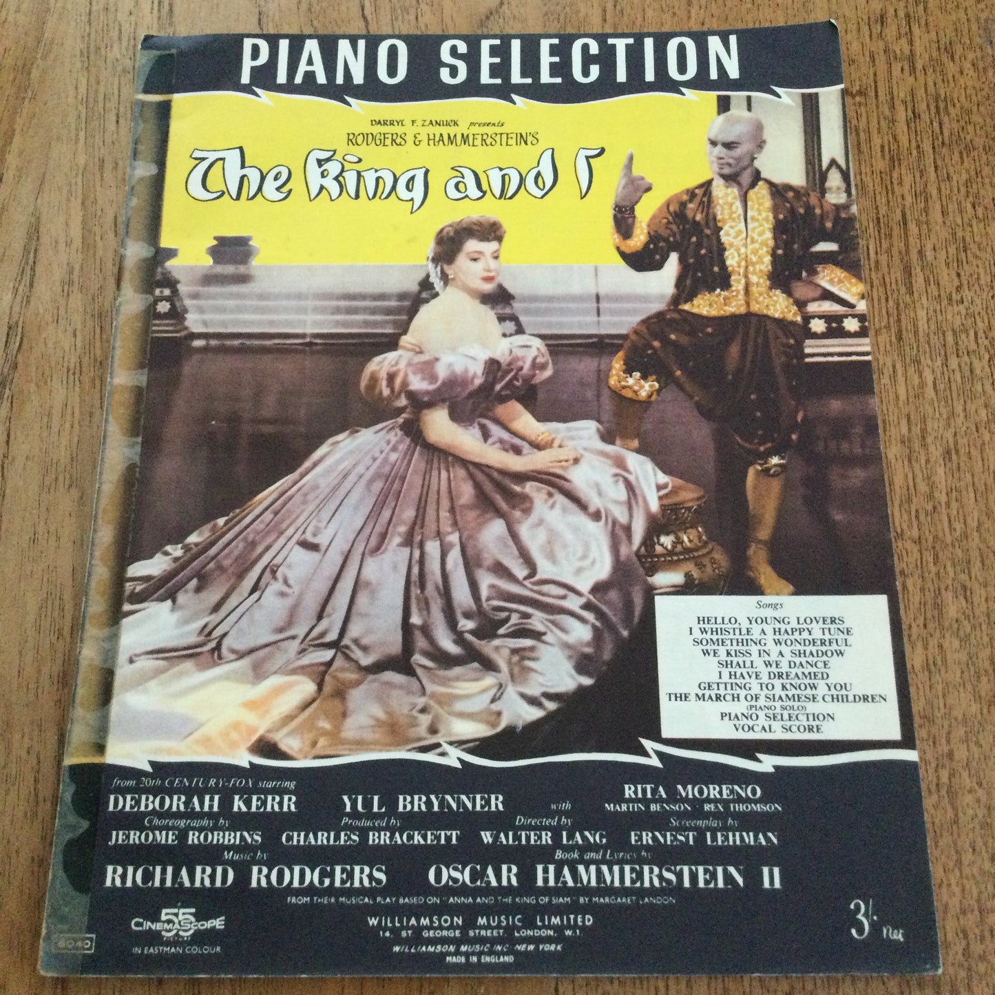 Vintage Sheet Music Piano Selection 'The King And I' Rodgers and Hammerstein 1951 Williamson Music Inc. Movie Memorabila