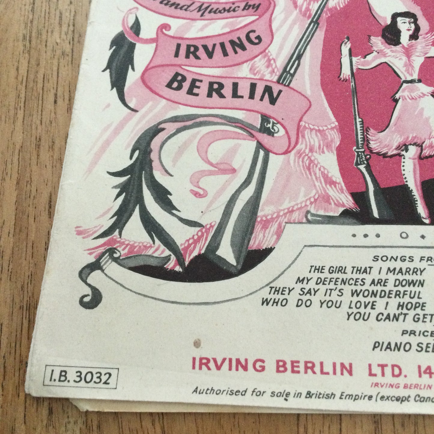 Vintage Sheet Music Piano Selection 'Annie Get Your Gun' Rodgers and Hammerstein Irving Berlin Movie Memorabilia