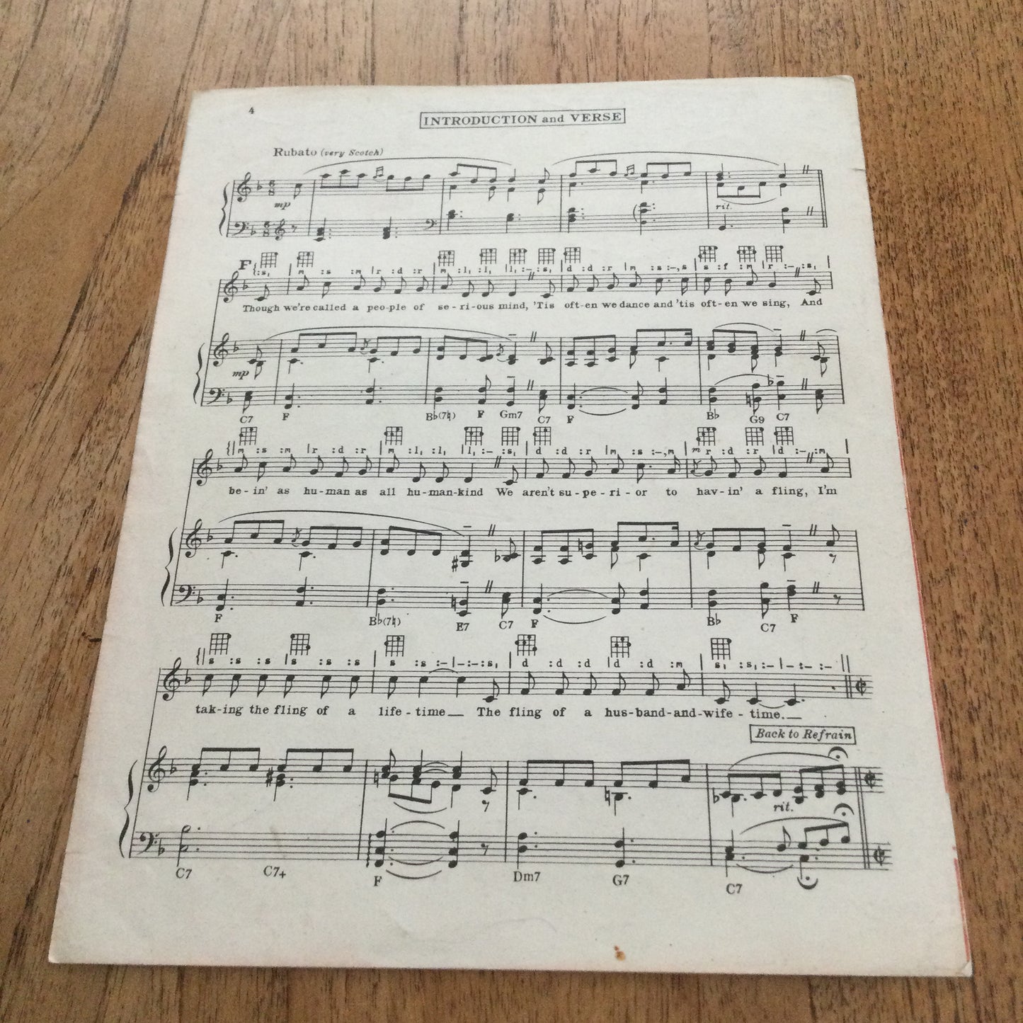 Vintage Sheet Music - Ukulele - Ira Gershwin 'My One And Only Highland Fling' - Harry Warren from The Barkleys Of Broadway - Fred Astaire Ginger Rogers - Nice Cover