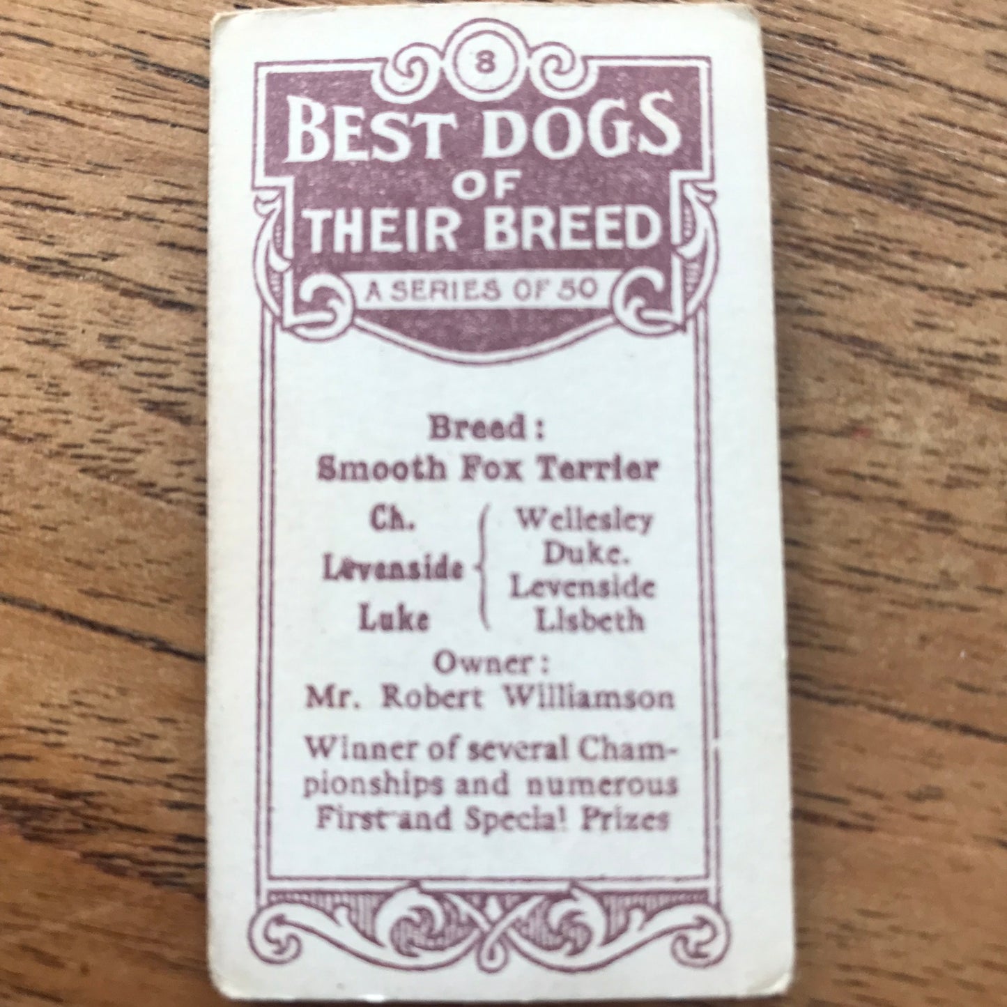 British American Tobacco BAT Cigarette Cards 'Best Dogs Of Their Breed' 1913 - Sold individually.