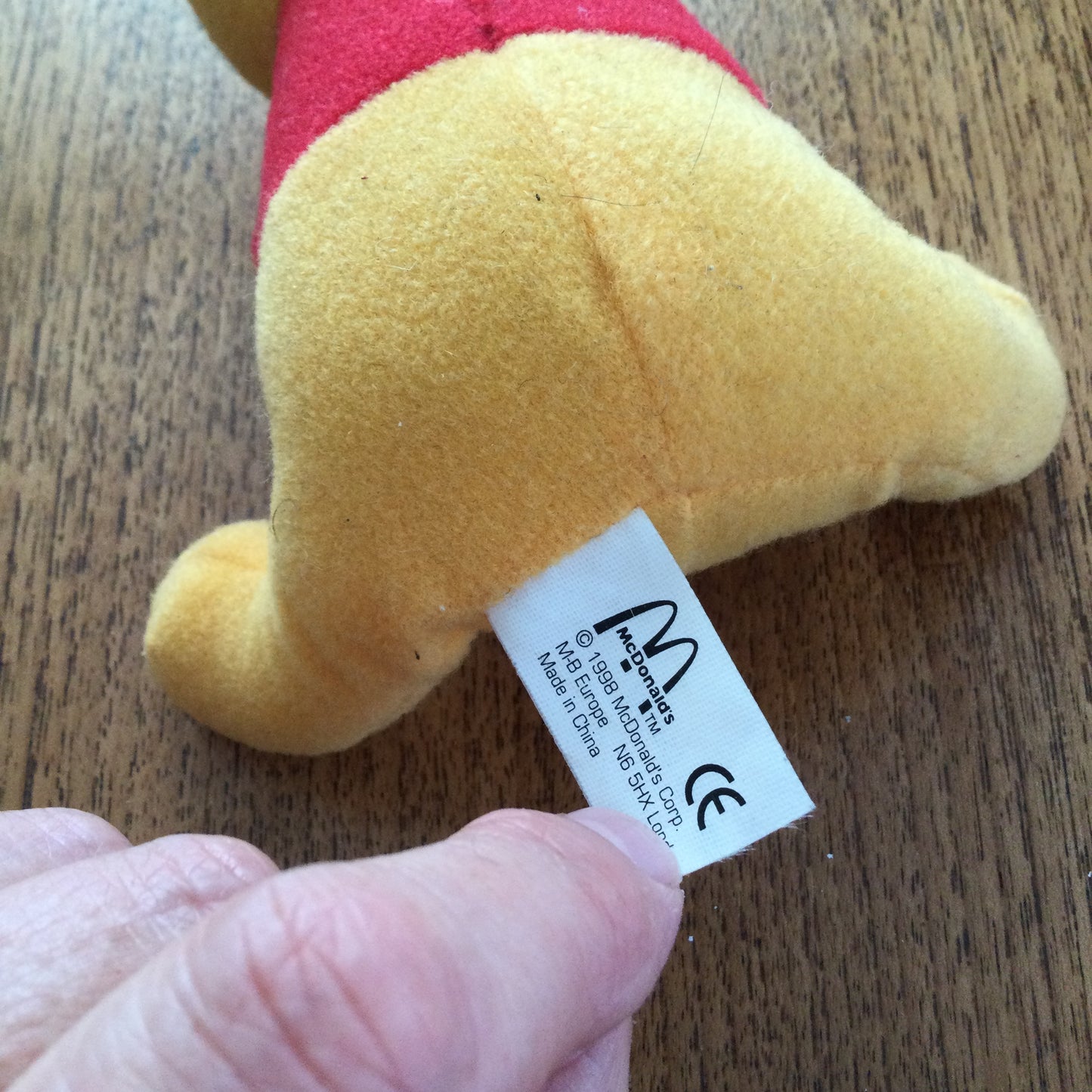 Vintage McDonalds Happy Meal Toy Winnie The Pooh From The Tigger Movie 2000. Winnie the Pooh plushie.