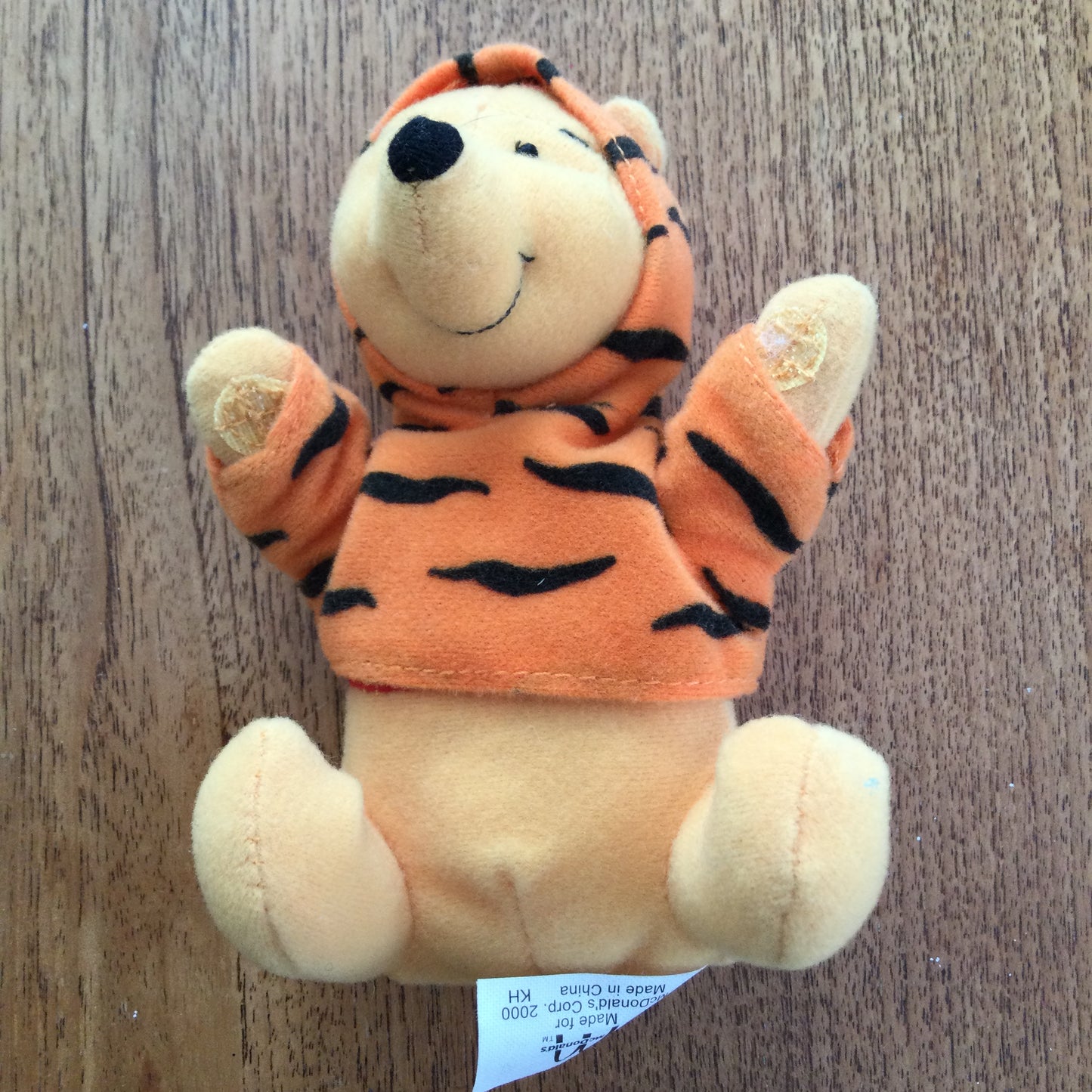 Vintage McDonalds Happy Meal Toy Winnie The Pooh (With Tiger Stripe Hoodie) From The Tigger Movie 2000