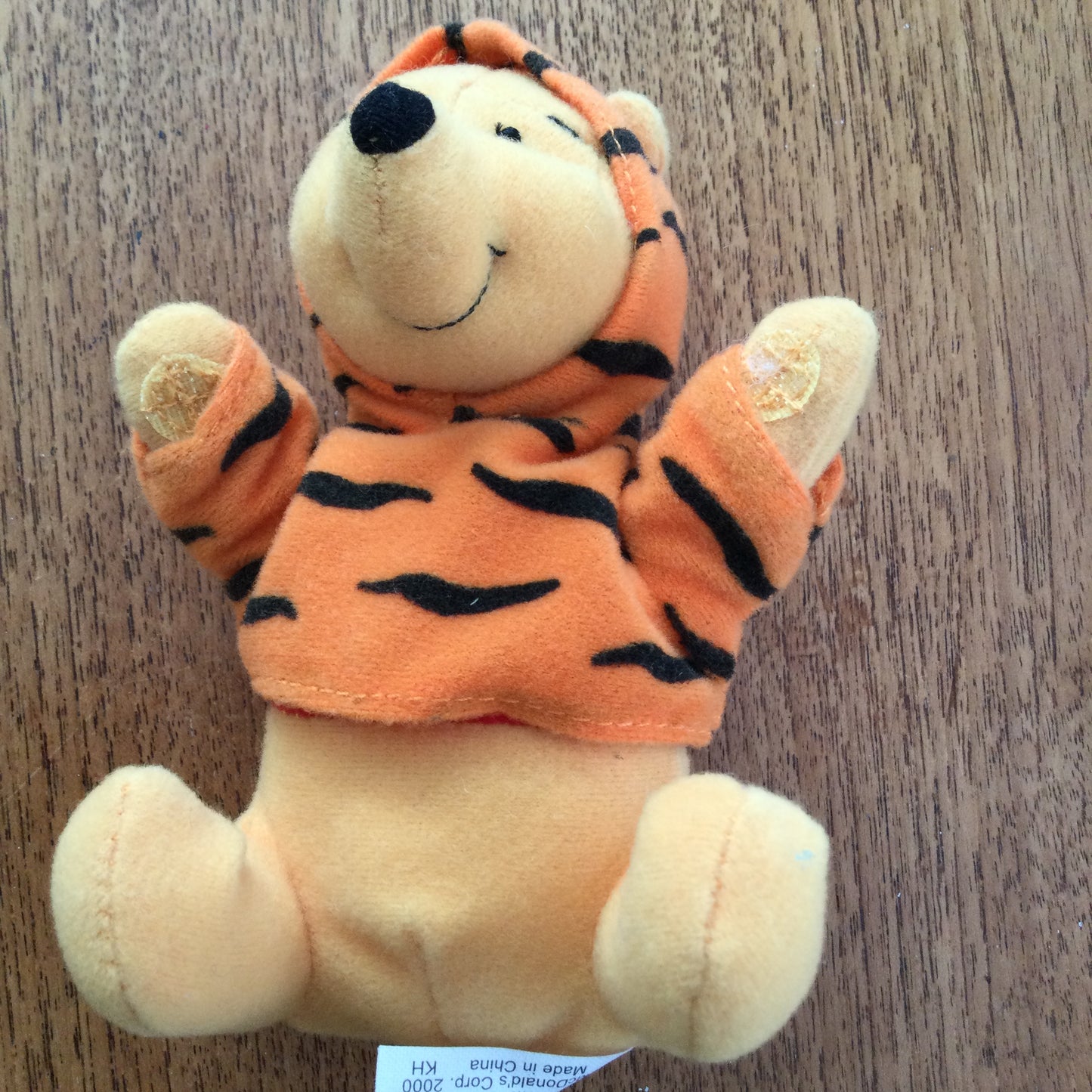 Vintage McDonalds Happy Meal Toy Winnie The Pooh (With Tiger Stripe Hoodie) From The Tigger Movie 2000