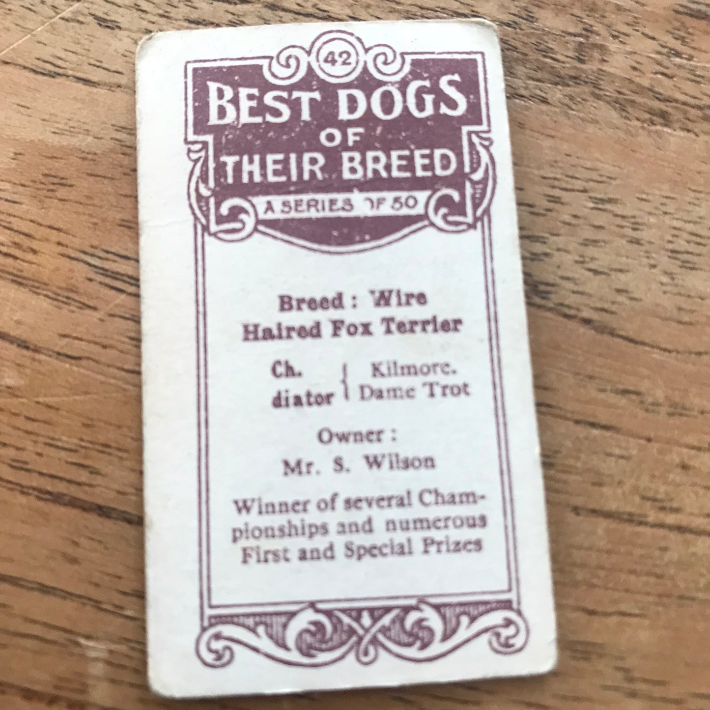 British American Tobacco BAT Cigarette Cards 'Best Dogs Of Their Breed' 1913 - Sold individually.