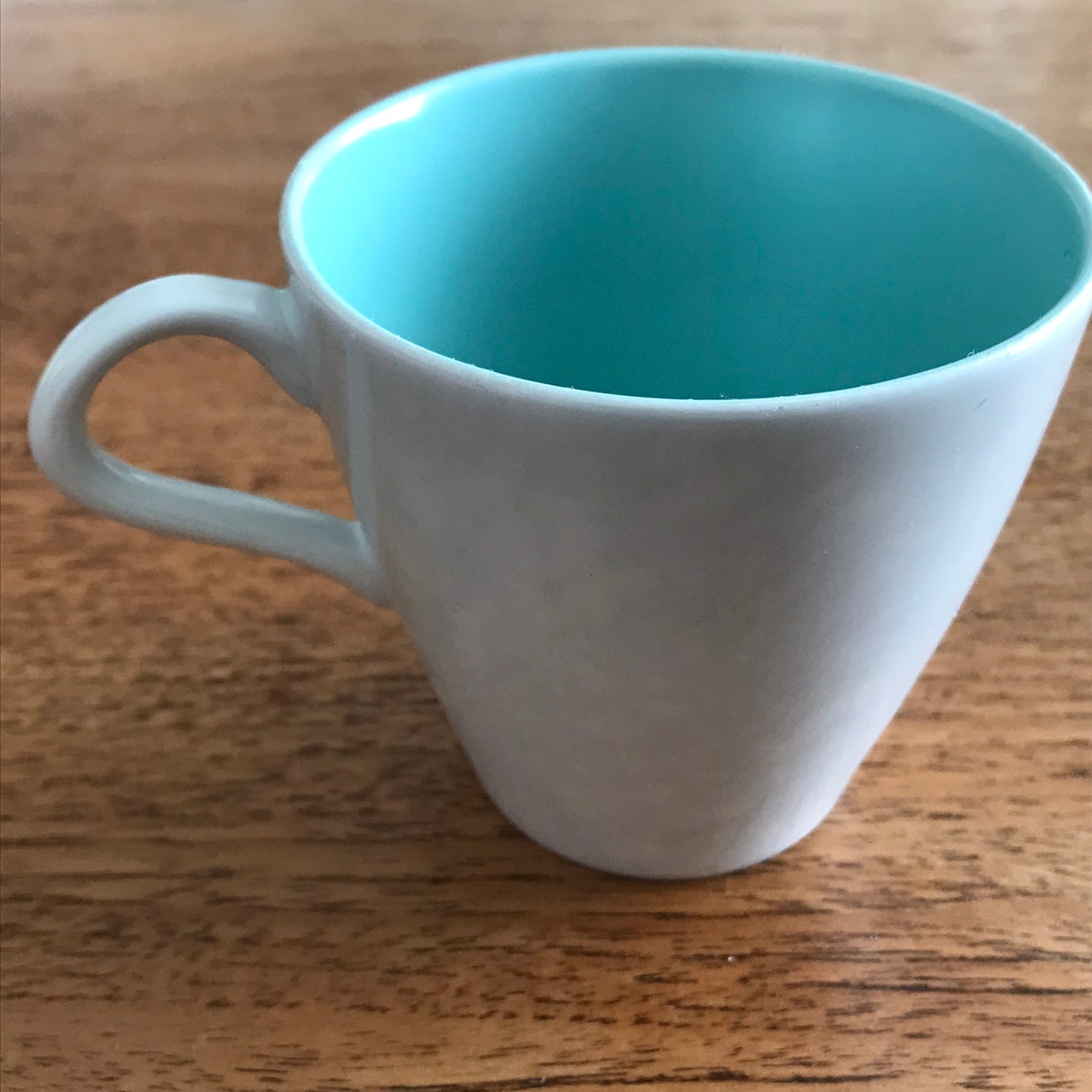 50s 60s Poole Pottery Twintone Spare Cup Seagull and Ice blue (mottled grey and bluey green)