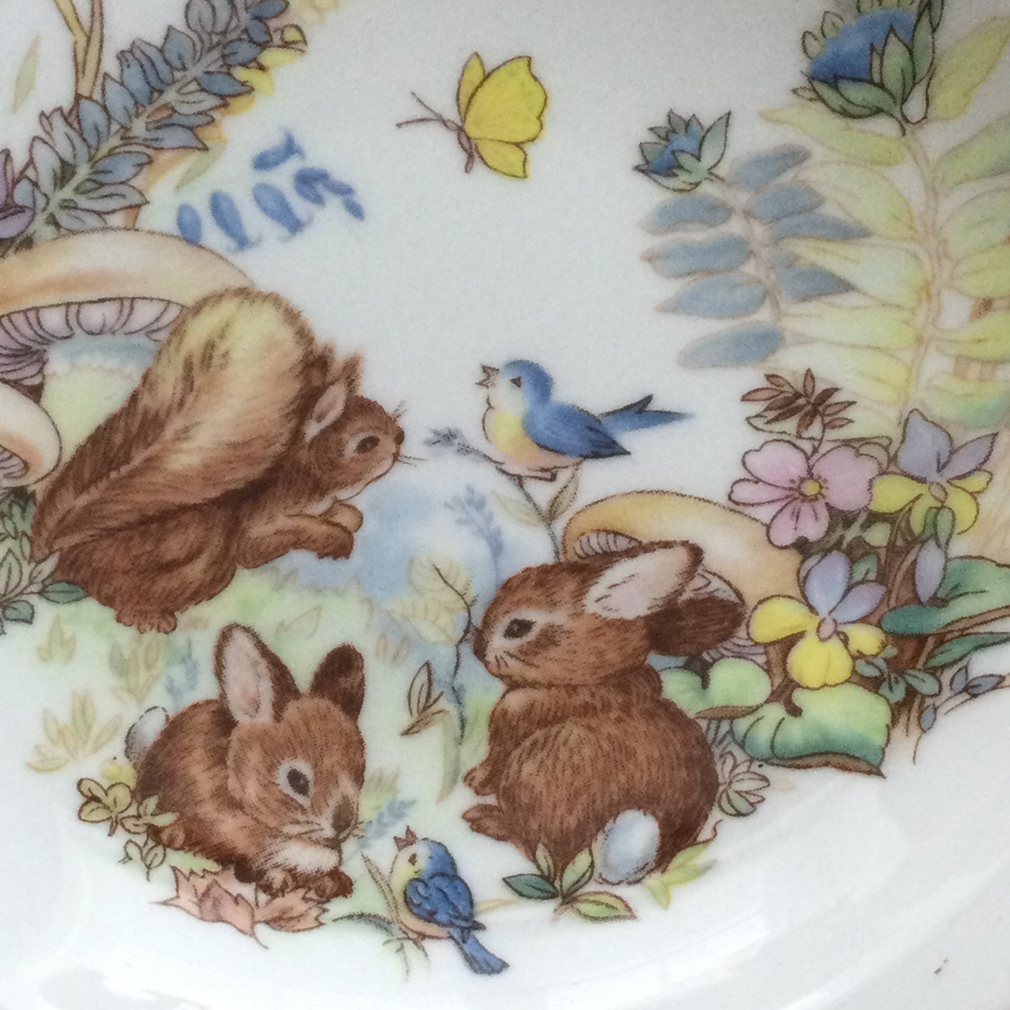 Vintage Regency China Pin Dish - Heritage Collection - Cute Wildlife Design - Squirrels And Rabbits.