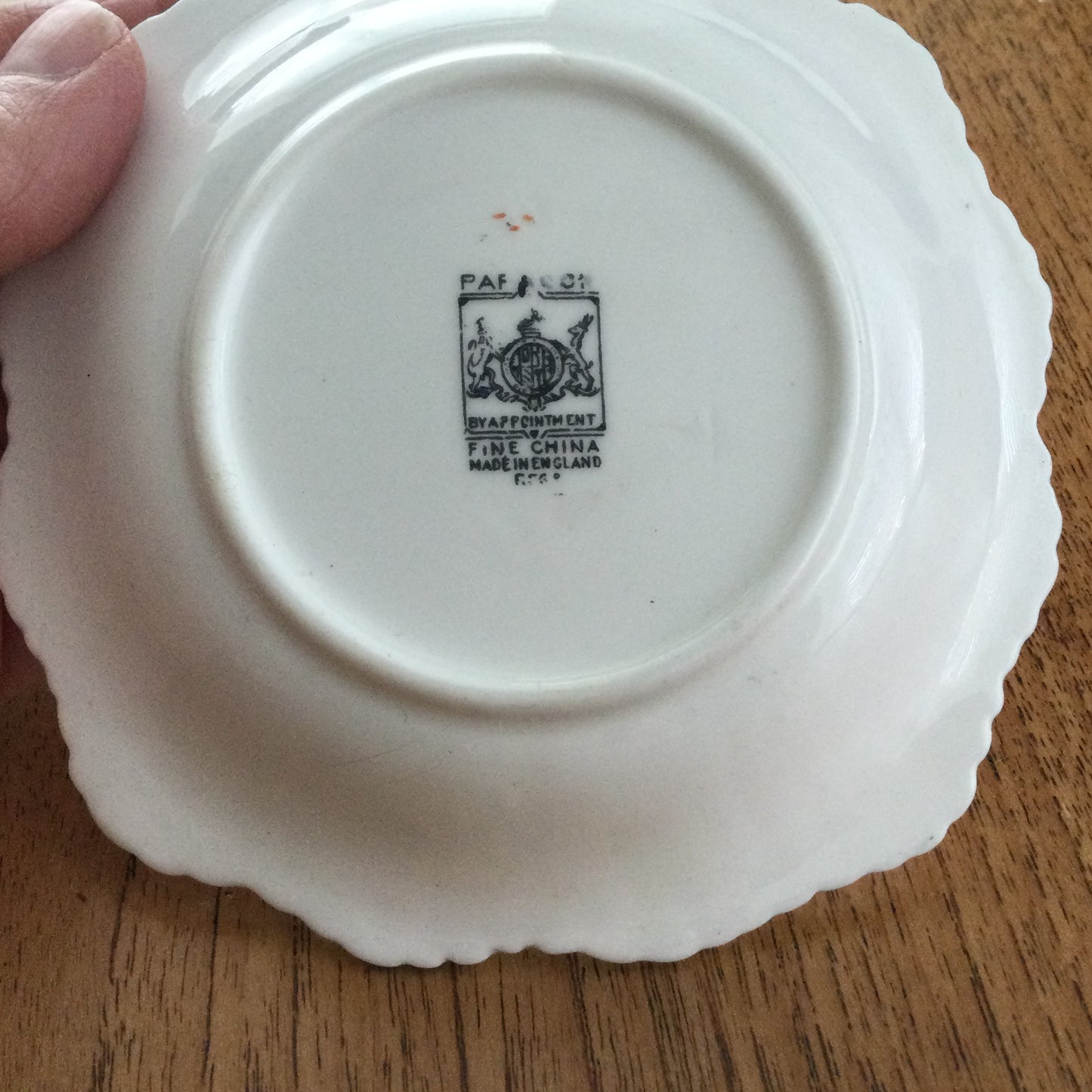 Vintage Paragon china fancy edged trinket dish / jewellery dish. Pastel floral.