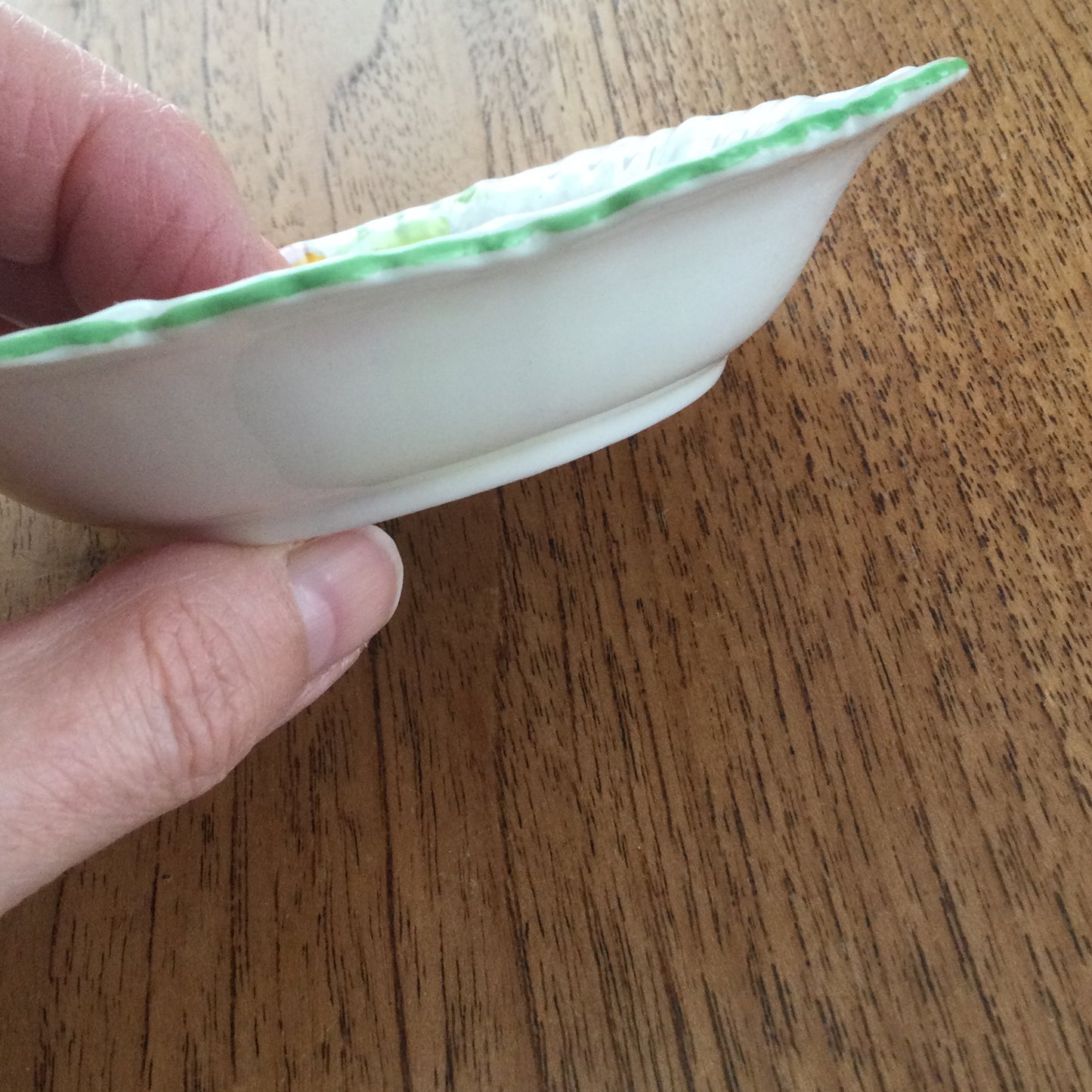 Vintage Paragon china fancy edged trinket dish / jewellery dish. Pastel floral.