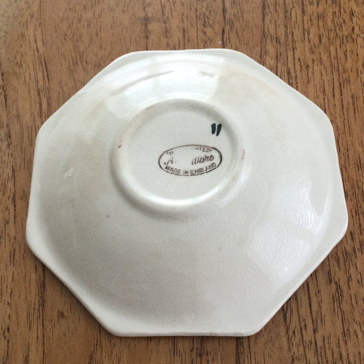 Vintage Avon Ware Trinket Dish / Soap Dish / Small Bowl. Raised trellis design with blossom flowers. Plum, Green and Yellow