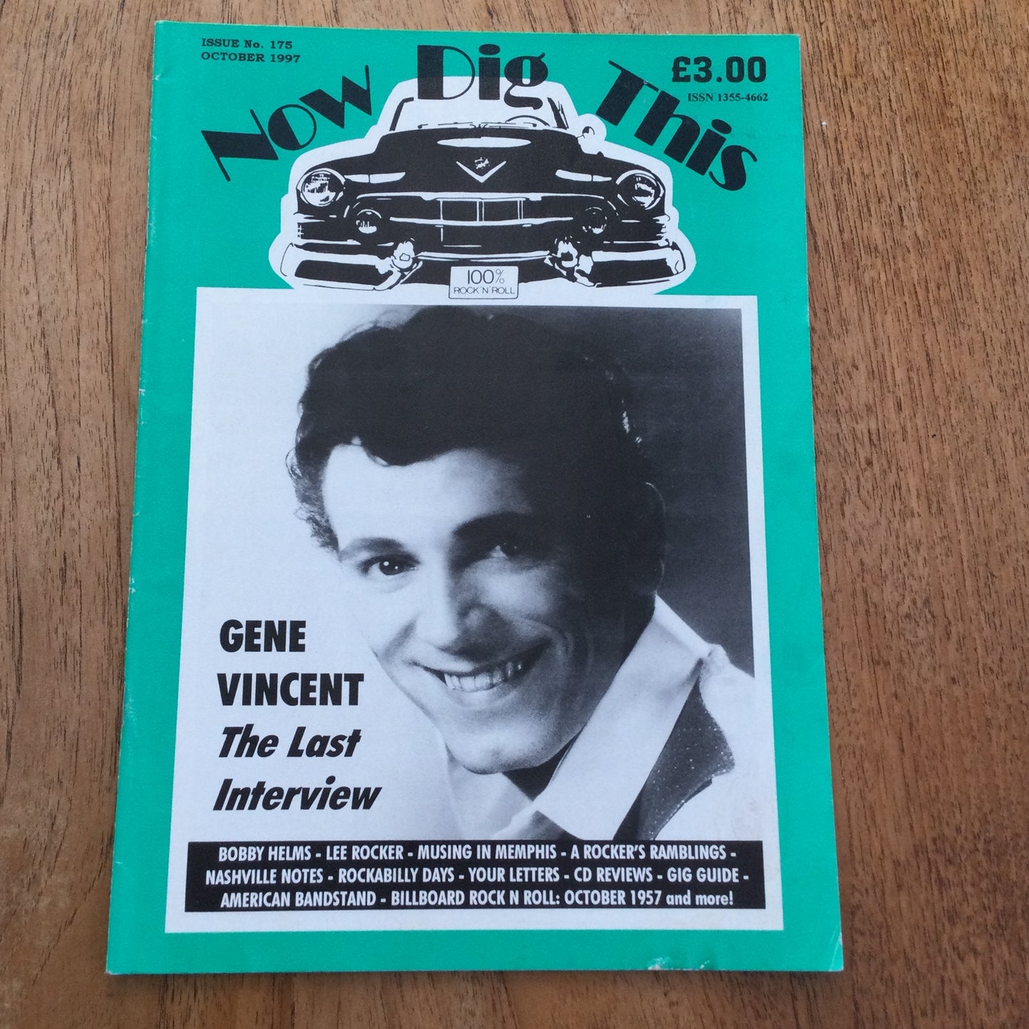 'Now Dig This' Magazine No. 175 October 1997. Rock n Roll Mag. Gene Vincent, Bobby Helms