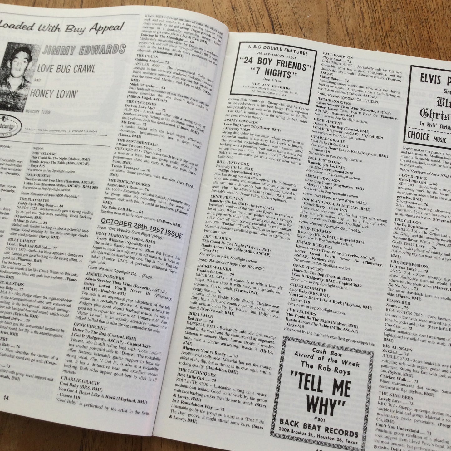 'Now Dig This' Magazine No. 175 October 1997. Rock n Roll Mag. Gene Vincent, Bobby Helms