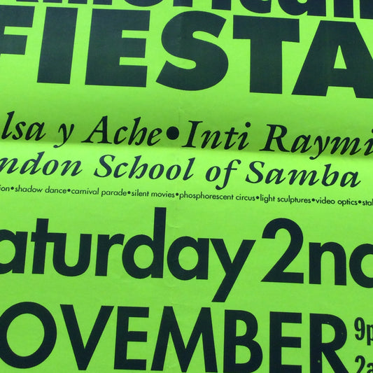 A3 Poster 3rd Latin American Fiesta. Celebrating Amnesty International's 30th Birthday 1991
