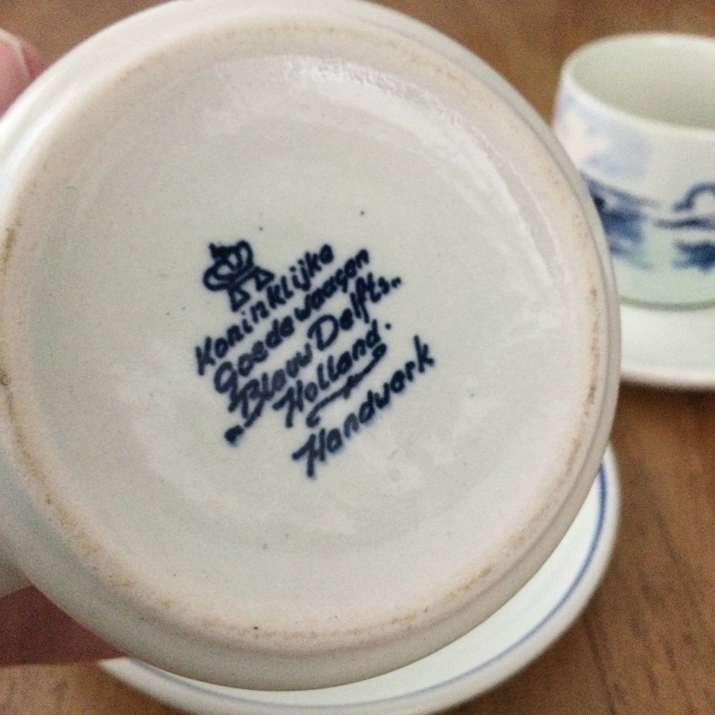 Vintage Royal Interocean Liners Tea Cups and Saucers x 2. From Straat Florida. C.1960s. Delftware.