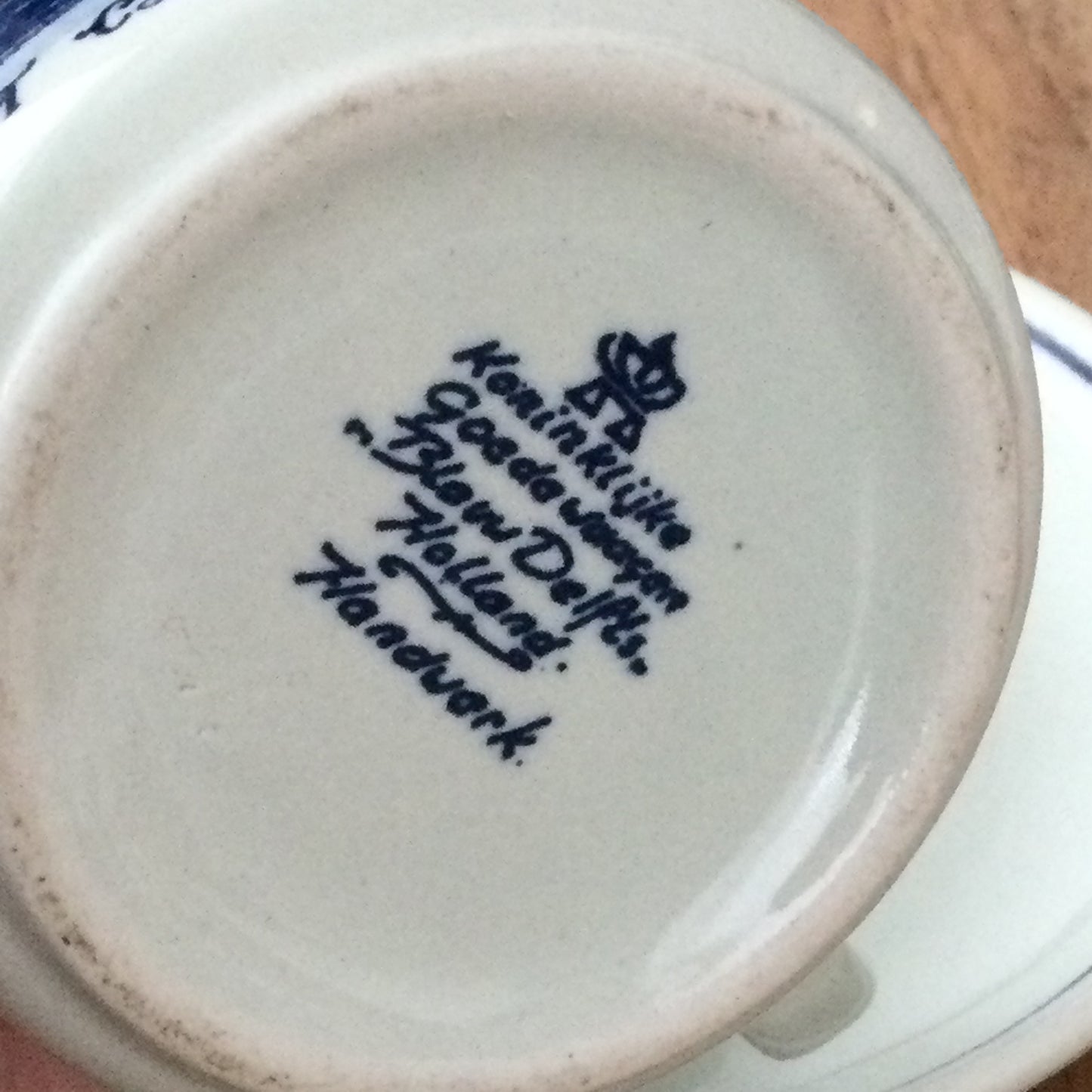Vintage Royal Interocean Liners Tea Cup and Saucer. From Straat Clarence. C.1960s. Delftware.