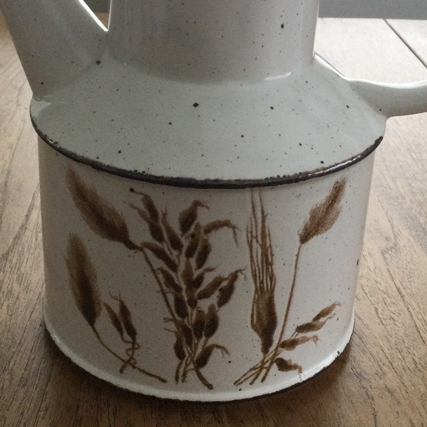 Vintage Midwinter Stonehenge 'Wild Oats' Coffee Pot. 1970s Retro. Rustic. 2 Pints. Brown and beige.