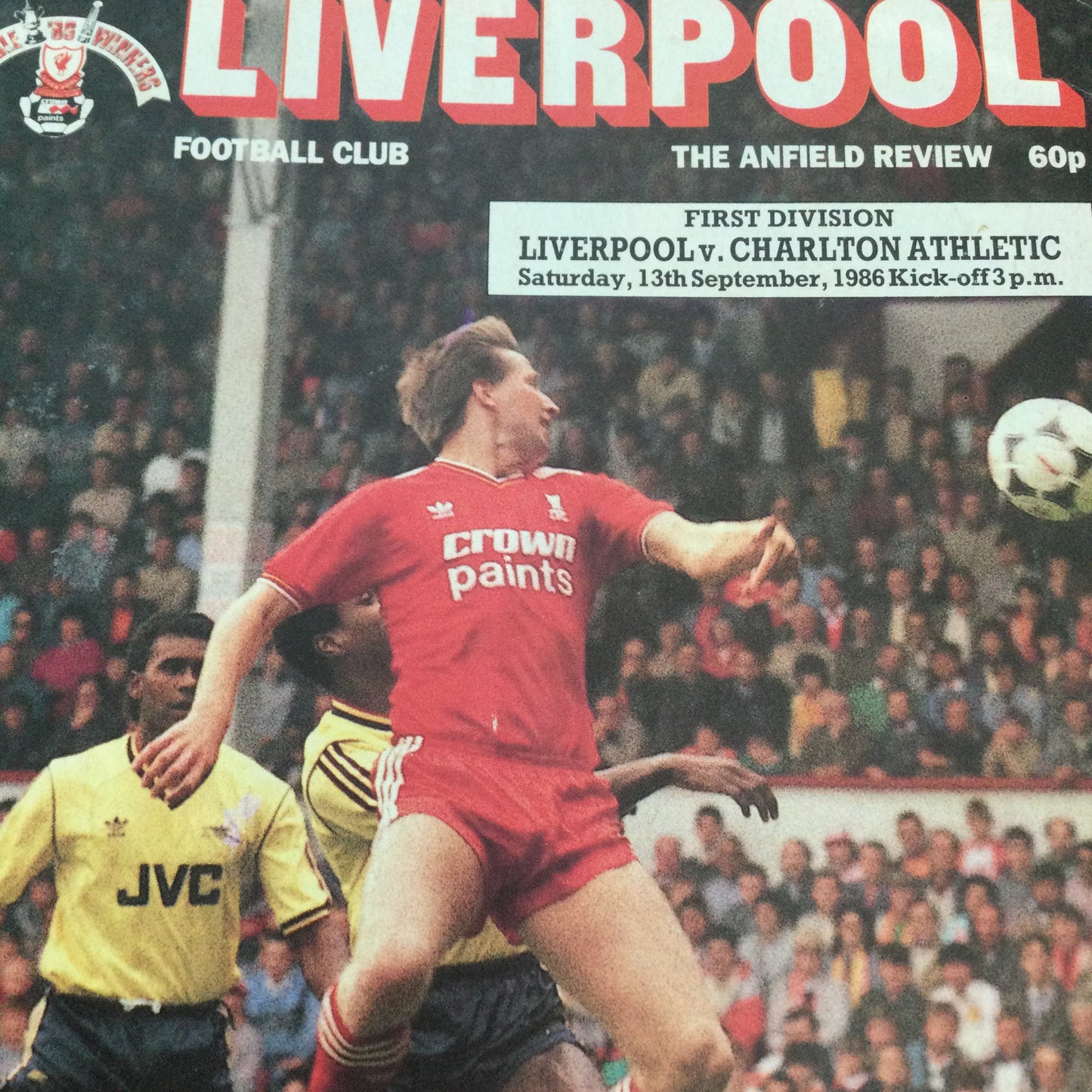 1986/87 Division 1 Liverpool v Charlton Athletic 13/09/86 Football Programme The Anfield Review.