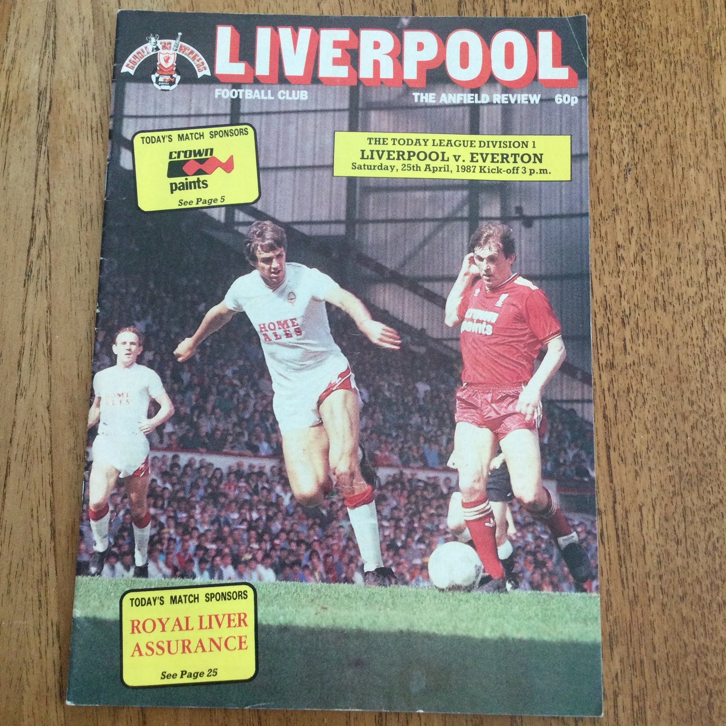 1986/87 Division 1 Liverpool v Everton 25/04/87 Programme The Anfield Review.