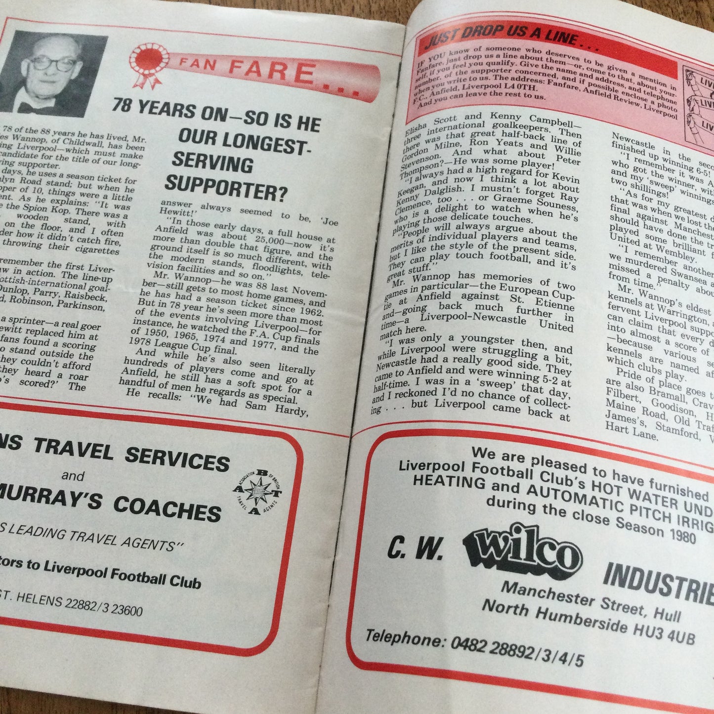 1980/81 Division 1 Liverpool v Birmingham City 14/02/81 Programme The Anfield Review.