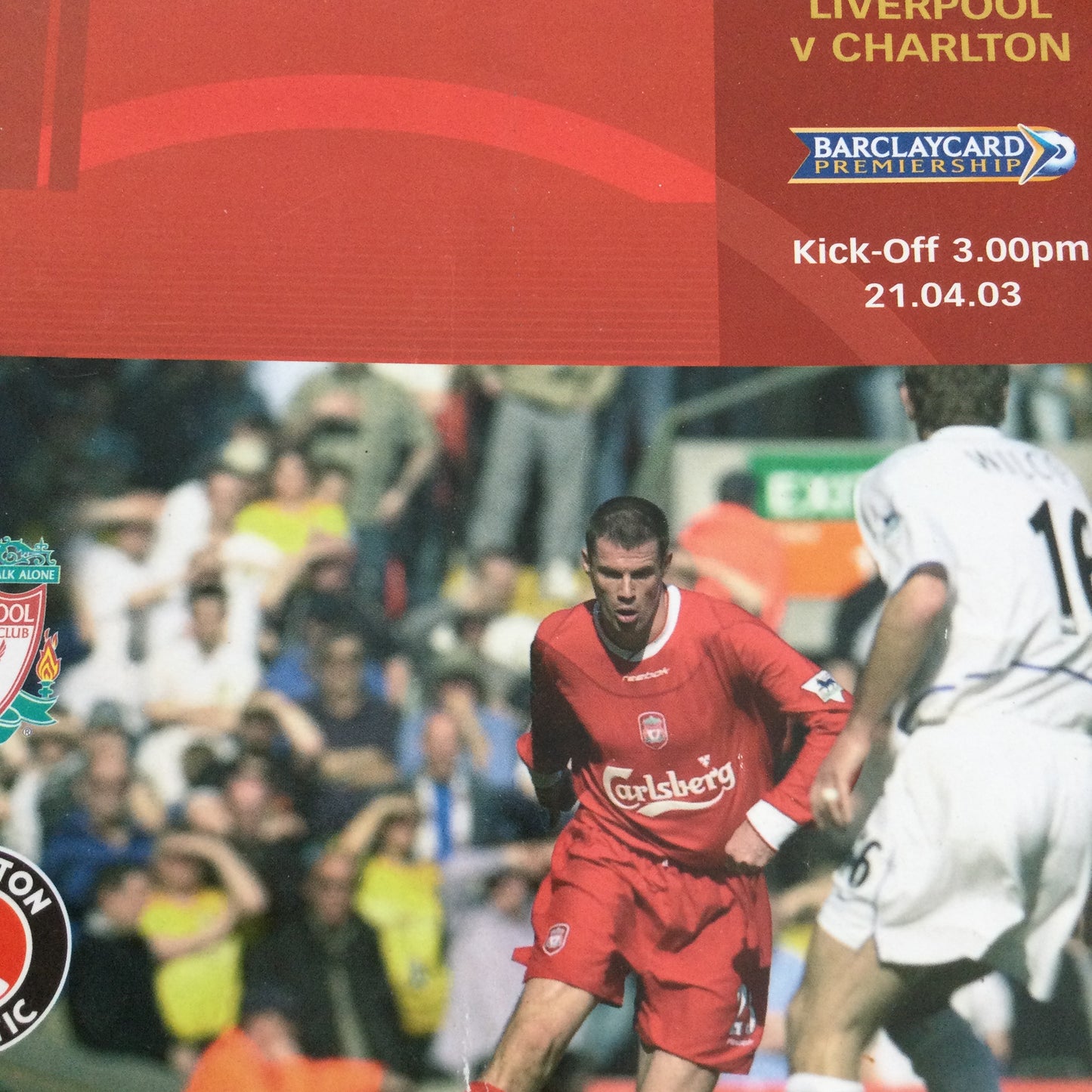 2002/2003 Premiership Liverpool v Charlton 21/04/03 Programme This Is Anfield.