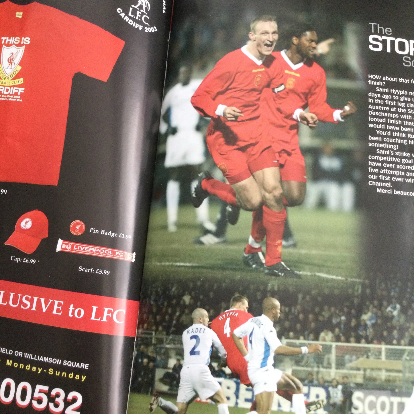 2002/2003 UEFA Cup LIVERPOOL v AJ Auxerre 27/02/03 Programme - This Is Anfield.