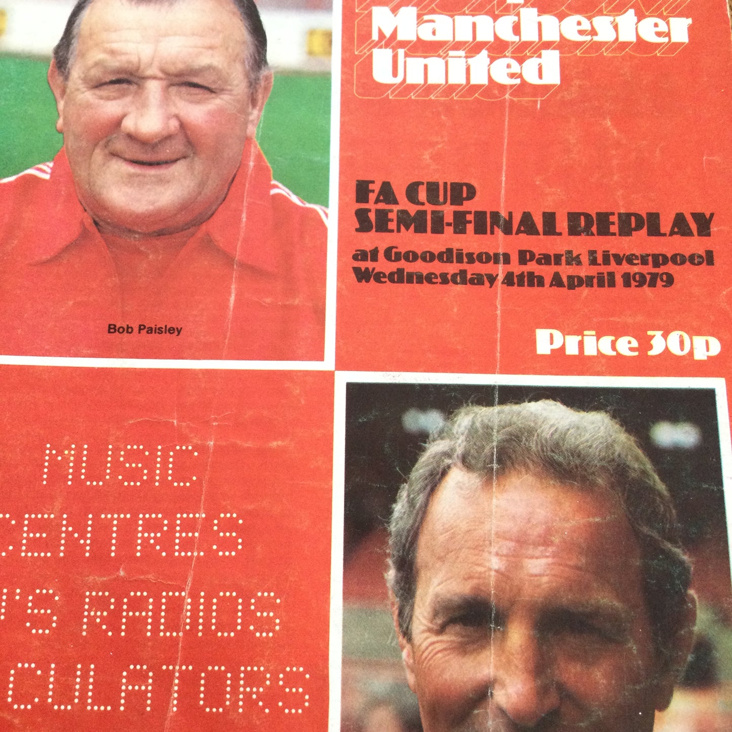 1978/79 FA Cup Semi-Final Replay Liverpool v Manchester United 18/03/78 Programme. Goodison Park