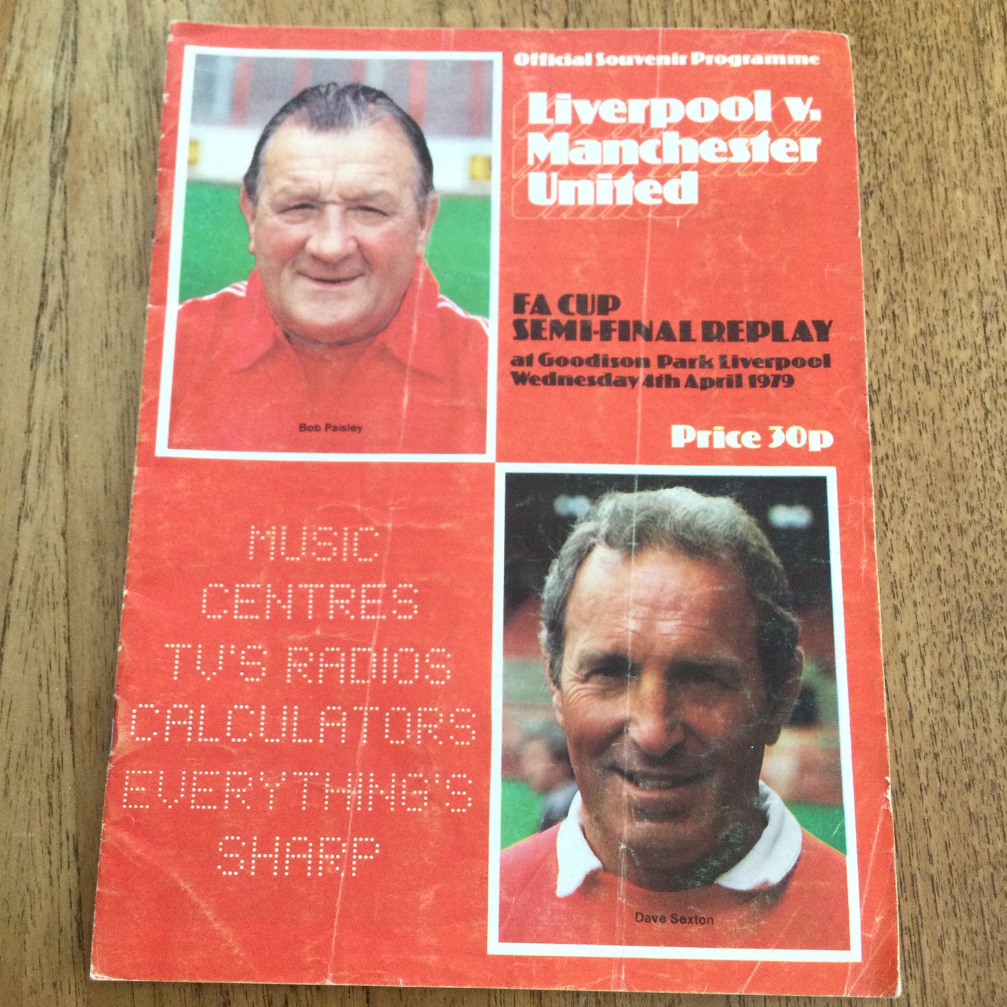 1978/79 FA Cup Semi-Final Replay Liverpool v Manchester United 18/03/78 Programme. Goodison Park