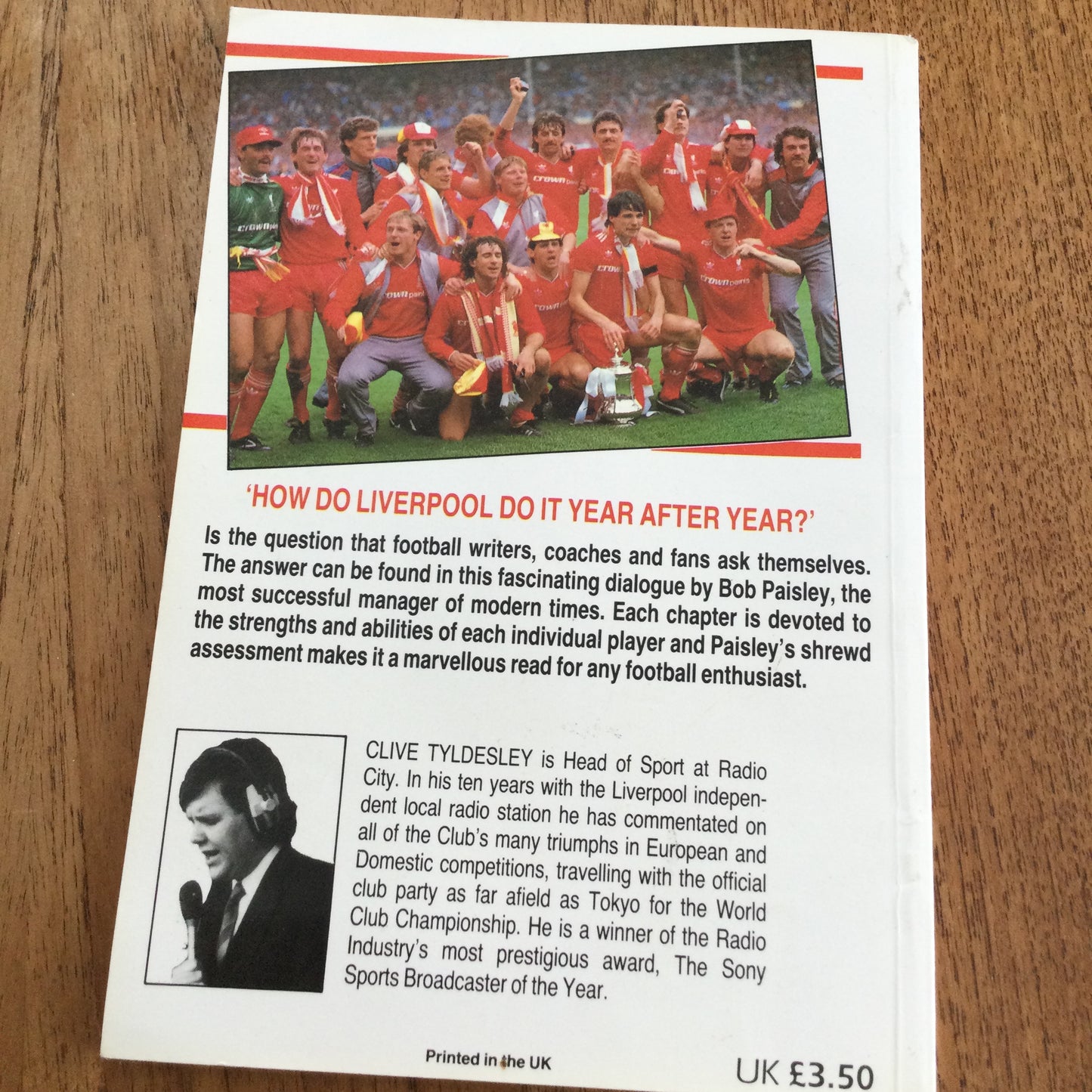 1986/87 Bob Paisley's Personal view of the Liverpool First Team Squad of 1986-87 as told to Clive Tyldesley