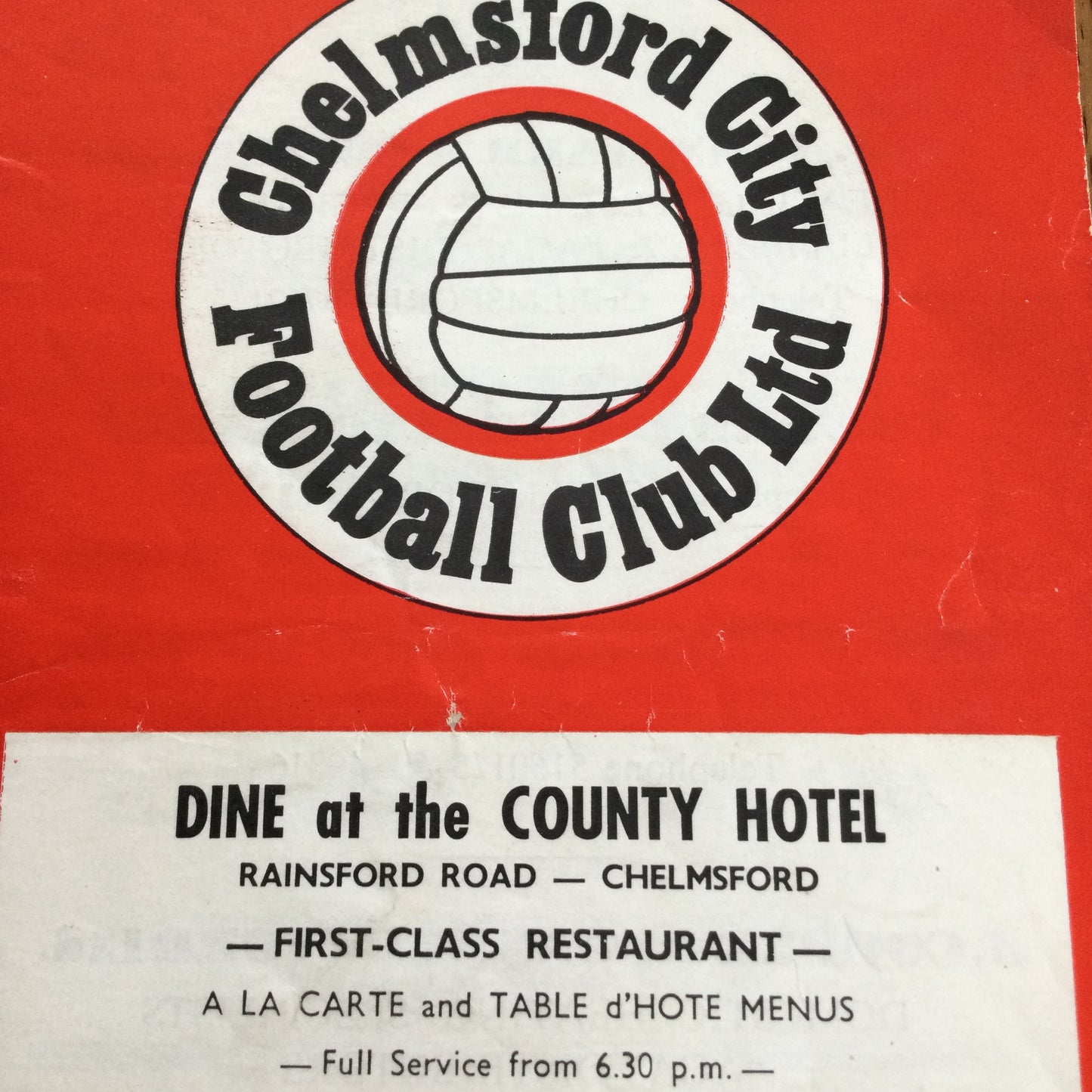 Chelmsford City v Gloucester City Southern League Premier Division 22/03/71 1970/71 Programme.