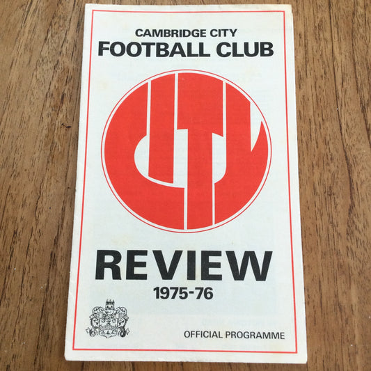 Cambridge City v Hillingdon Borough Southern League Premier Division 13/03/76 1975/76 Programme.