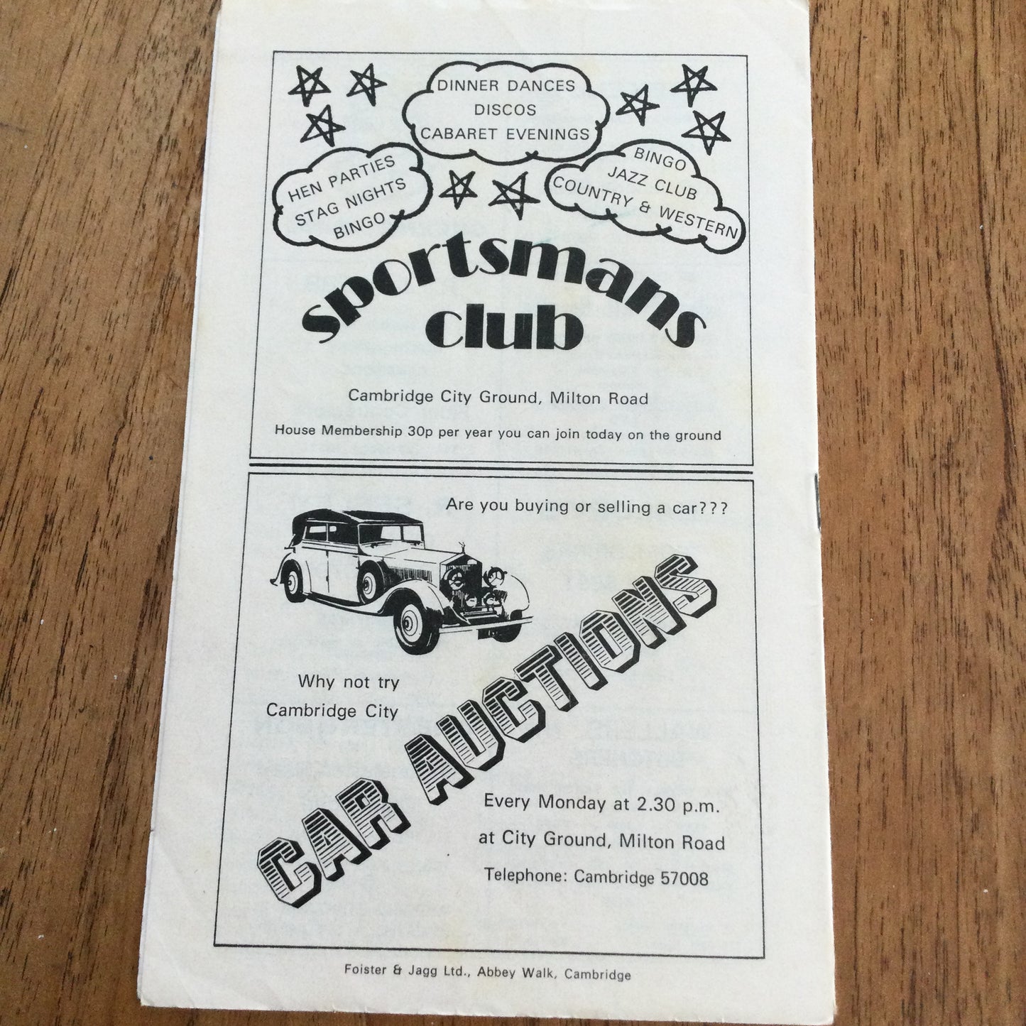 Cambridge City v Hillingdon Borough Southern League Premier Division 13/03/76 1975/76 Programme.
