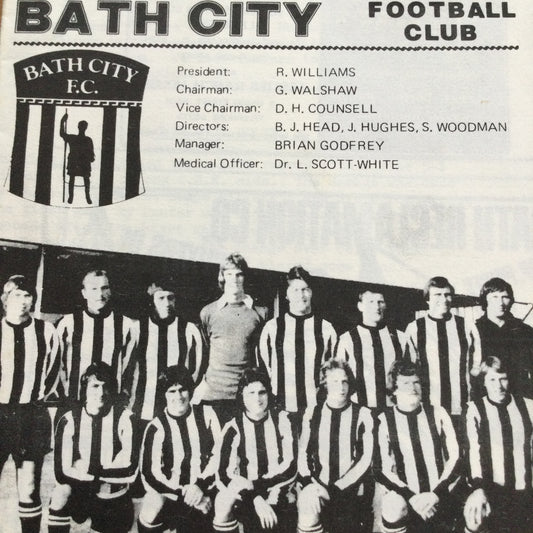 Bath City v Hillingdon Borough Southern League /11/76 1976/77 Programme.