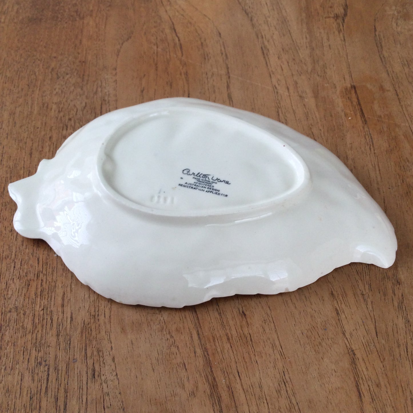 Vintage 1930s Carlton Ware Leaf Design Small Platter. Yellow with foxglove design.. Salad Ware